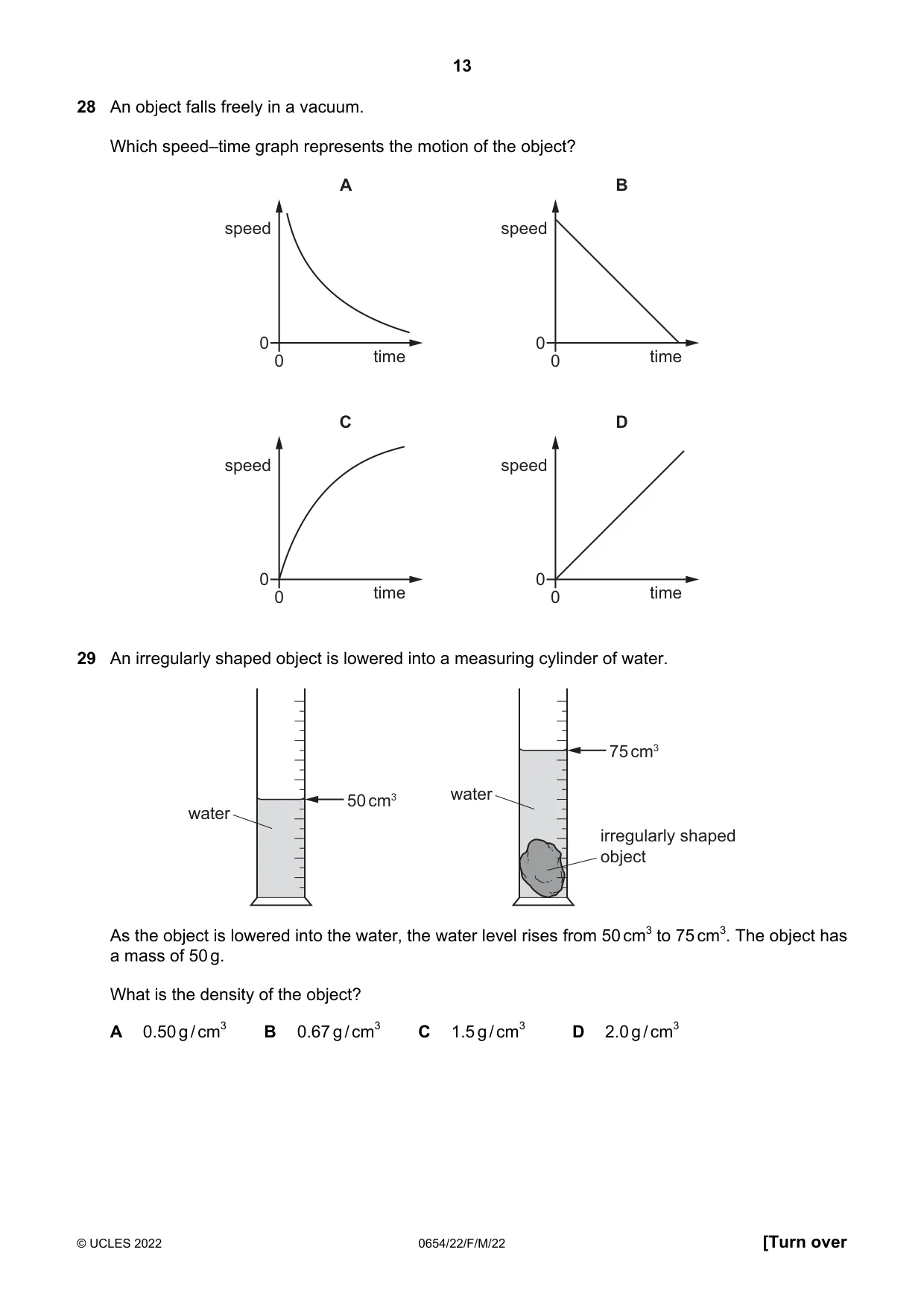 Cambridge IGCSE Sciences - Co-ordinated (Double) 0654 2022 Feb/March Paper 2 · Variant 2 question paper, page 13 of 20