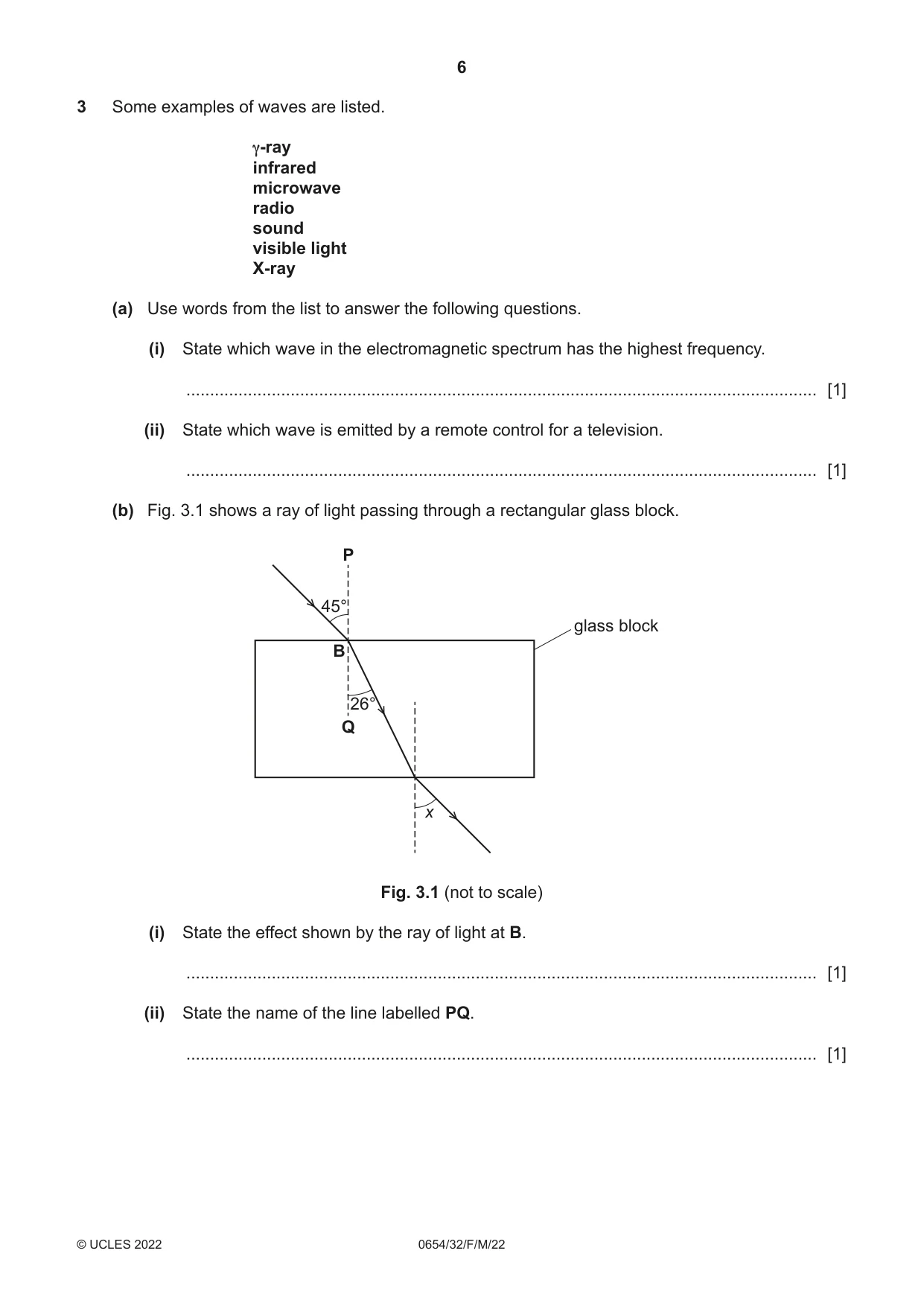 Cambridge IGCSE Sciences - Co-ordinated (Double) 0654 2022 Feb/March Paper 3 · Variant 2 question paper, page 6 of 28