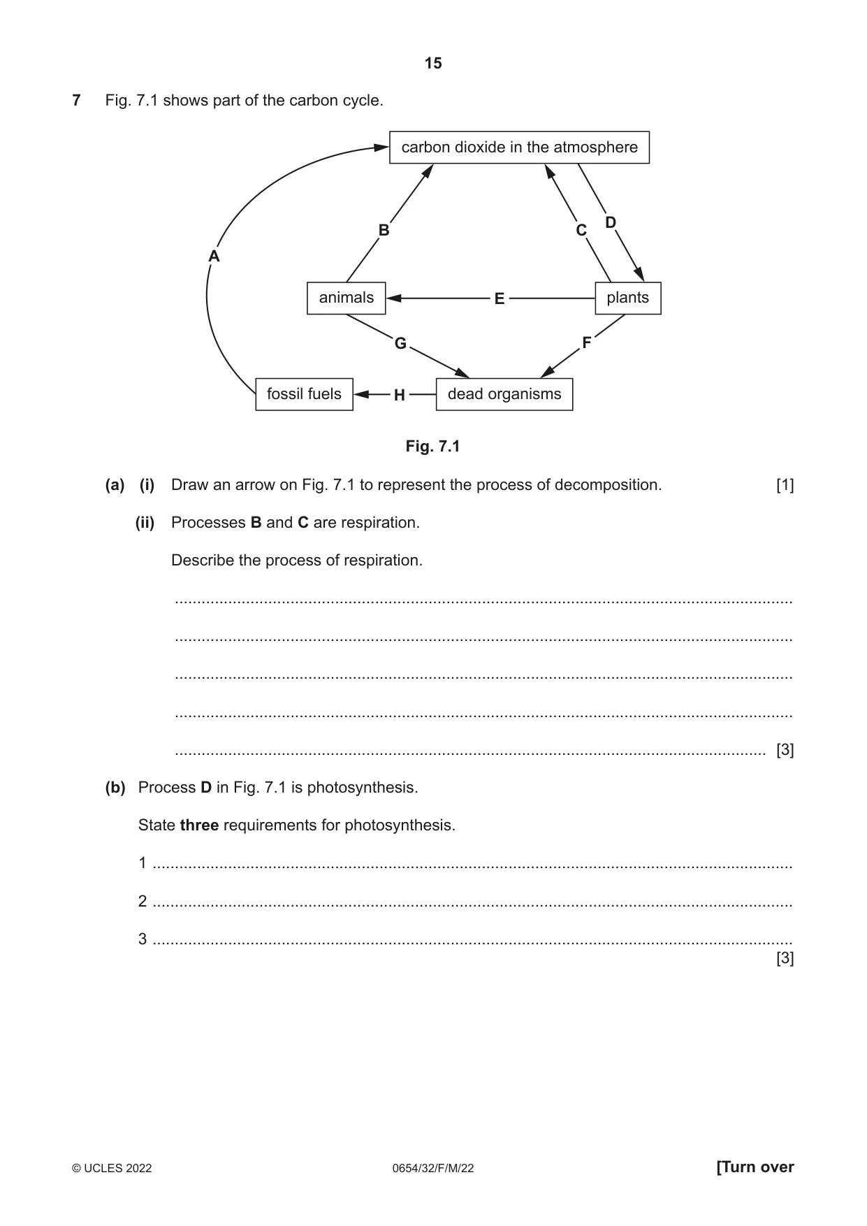 Cambridge IGCSE Sciences - Co-ordinated (Double) 0654 2022 Feb/March Paper 3 · Variant 2 question paper, page 15 of 28