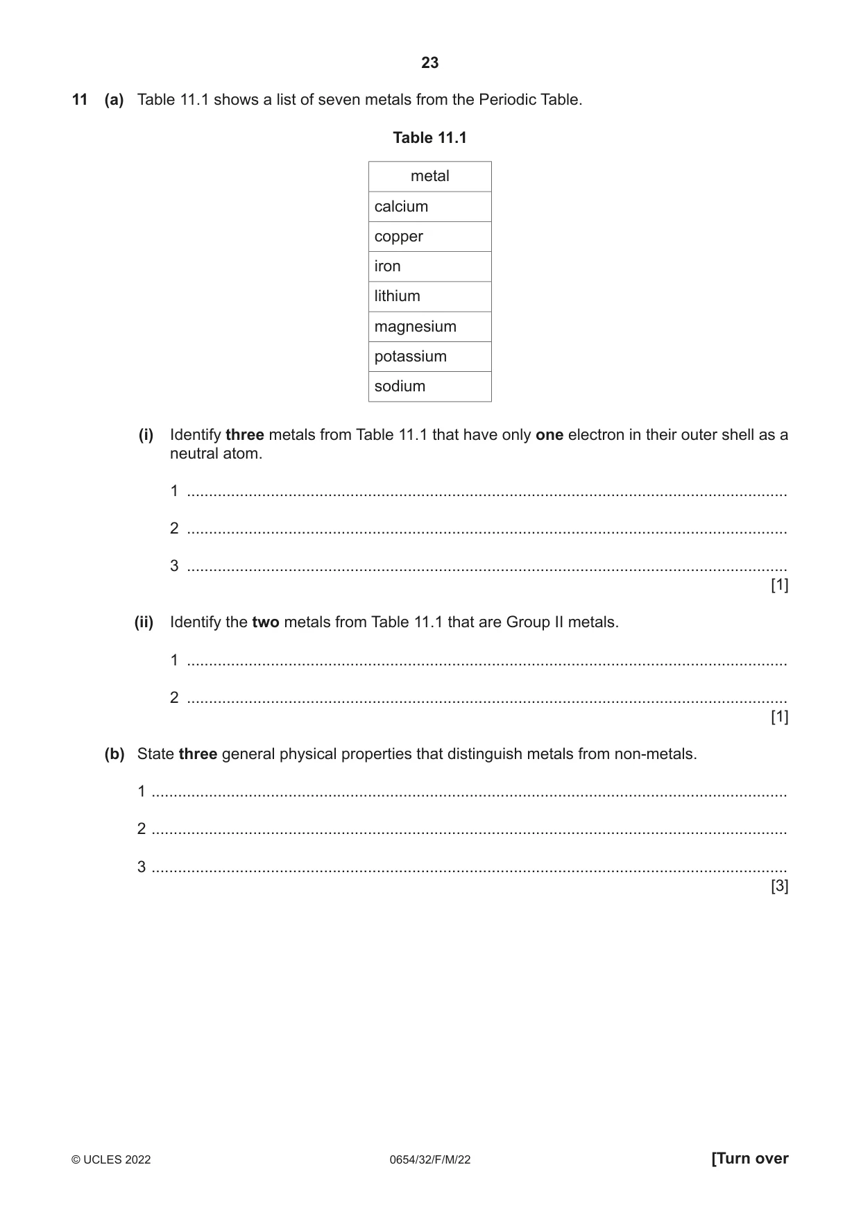 Cambridge IGCSE Sciences - Co-ordinated (Double) 0654 2022 Feb/March Paper 3 · Variant 2 question paper, page 23 of 28