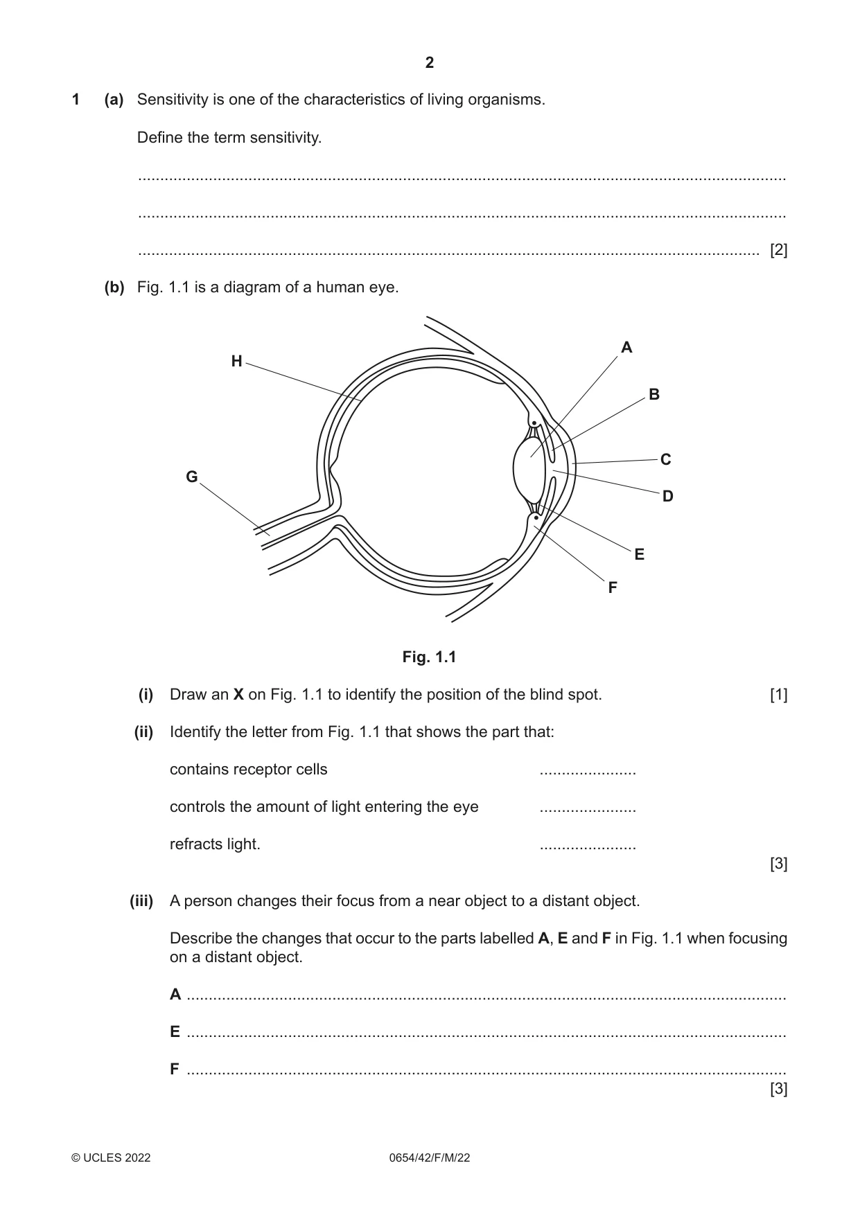 Cambridge IGCSE Sciences - Co-ordinated (Double) 0654 2022 Feb/March Paper 4 · Variant 2 question paper, page 2 of 28