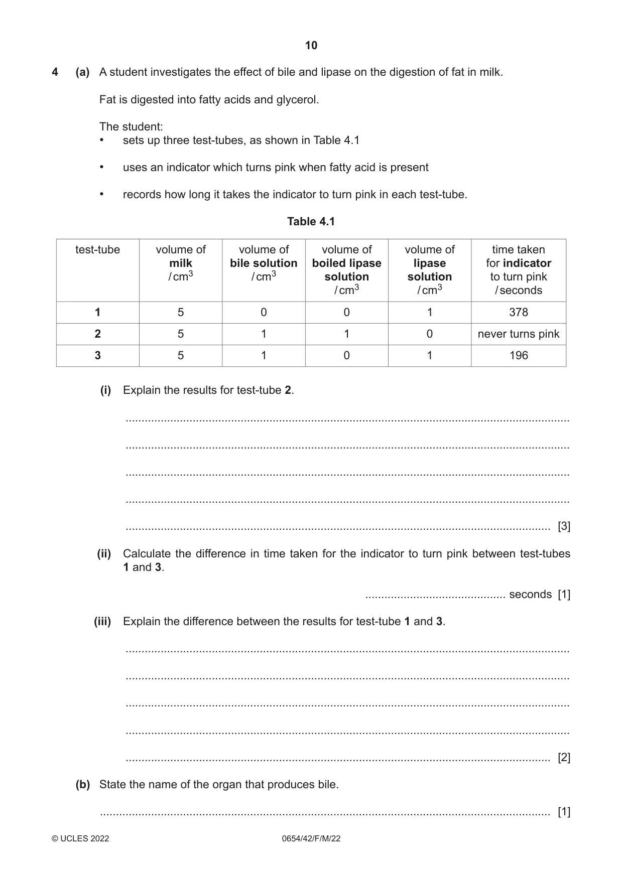 Cambridge IGCSE Sciences - Co-ordinated (Double) 0654 2022 Feb/March Paper 4 · Variant 2 question paper, page 10 of 28