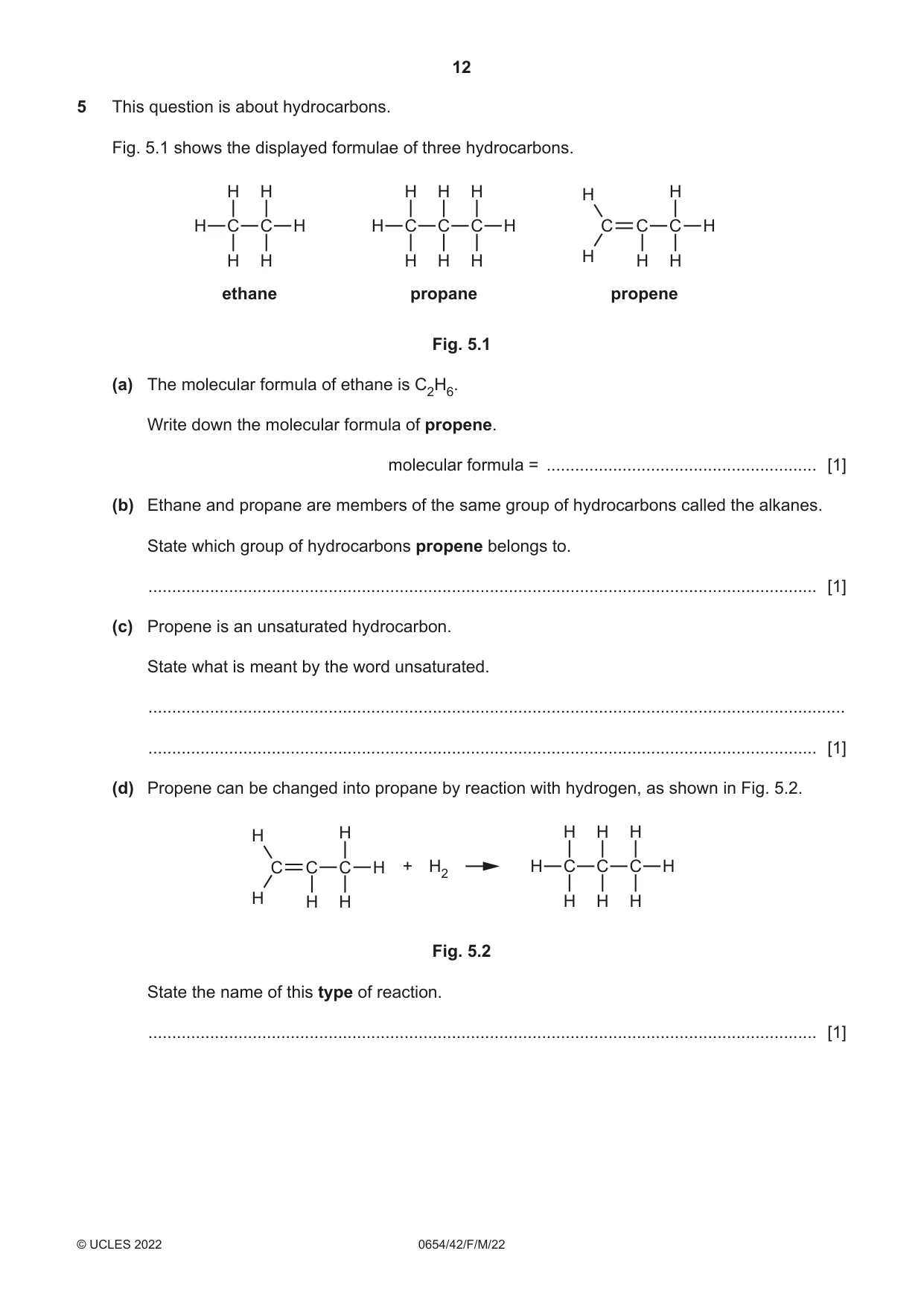 Cambridge IGCSE Sciences - Co-ordinated (Double) 0654 2022 Feb/March Paper 4 · Variant 2 question paper, page 12 of 28