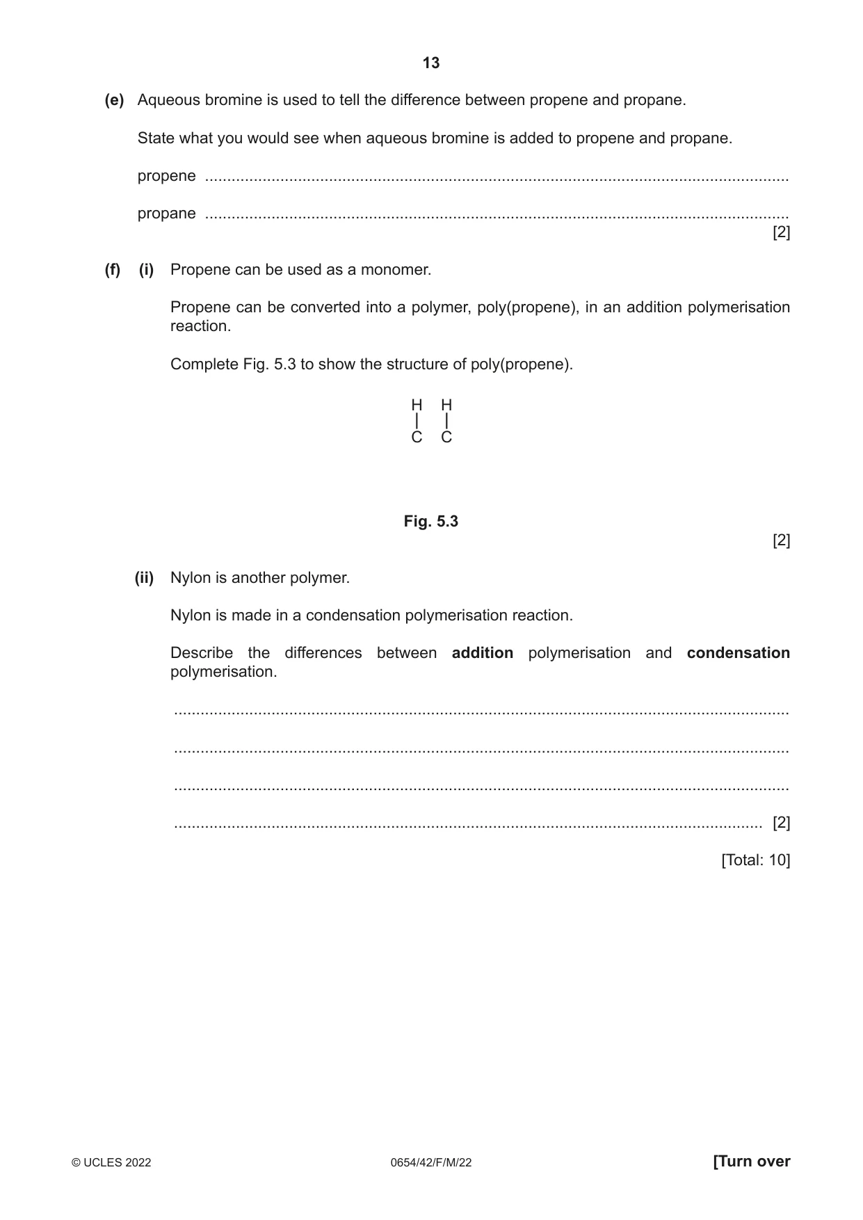 Cambridge IGCSE Sciences - Co-ordinated (Double) 0654 2022 Feb/March Paper 4 · Variant 2 question paper, page 13 of 28
