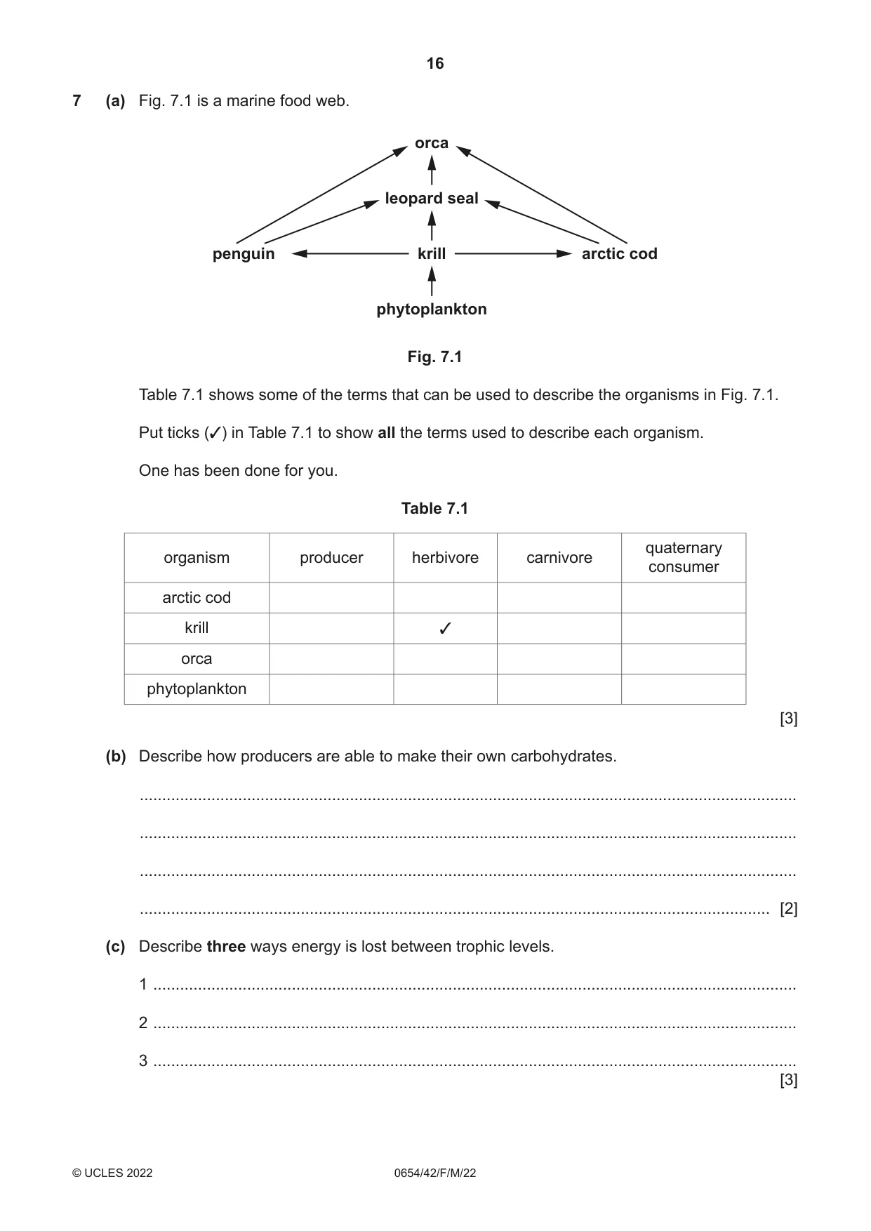 Cambridge IGCSE Sciences - Co-ordinated (Double) 0654 2022 Feb/March Paper 4 · Variant 2 question paper, page 16 of 28