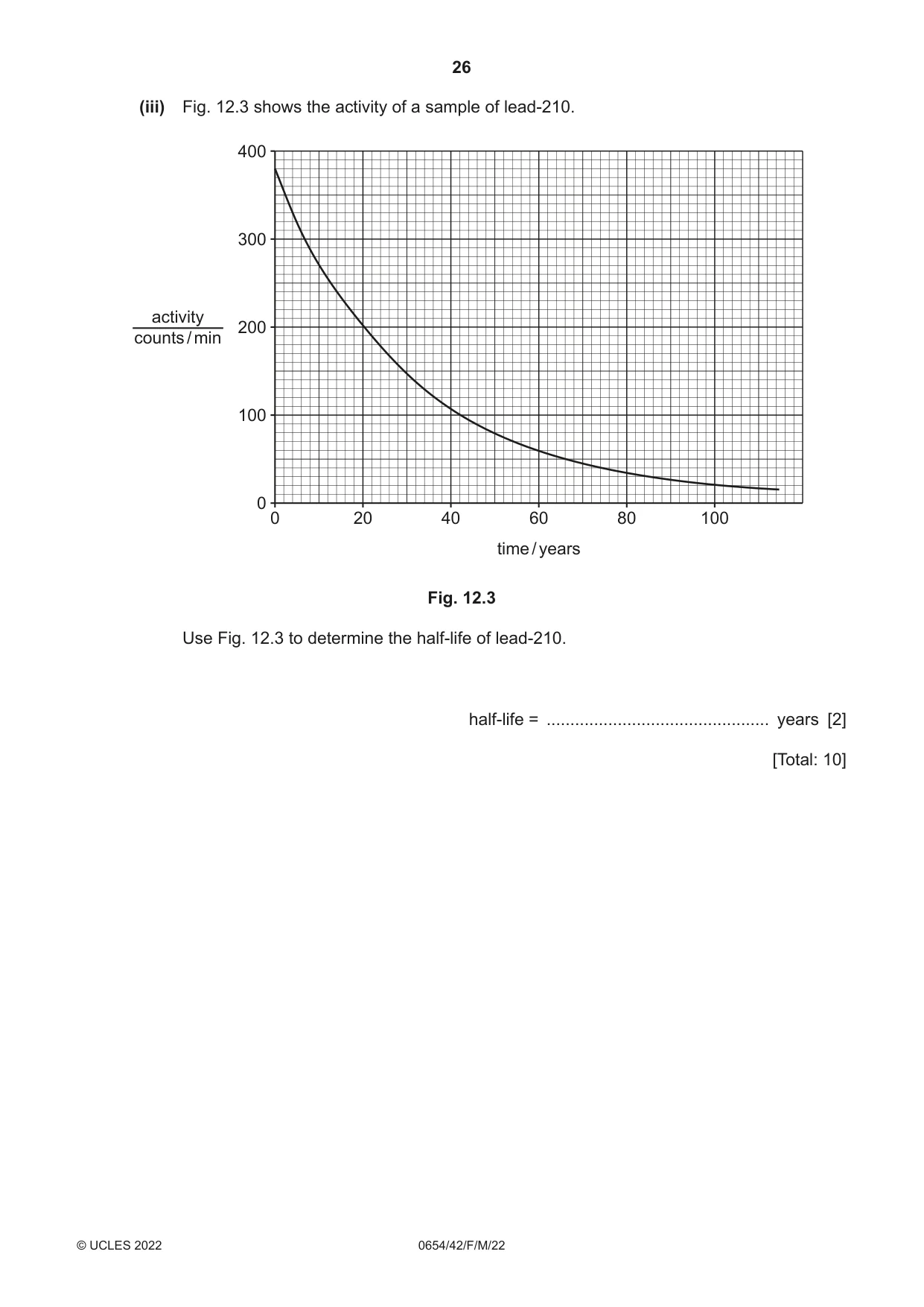 Cambridge IGCSE Sciences - Co-ordinated (Double) 0654 2022 Feb/March Paper 4 · Variant 2 question paper, page 26 of 28
