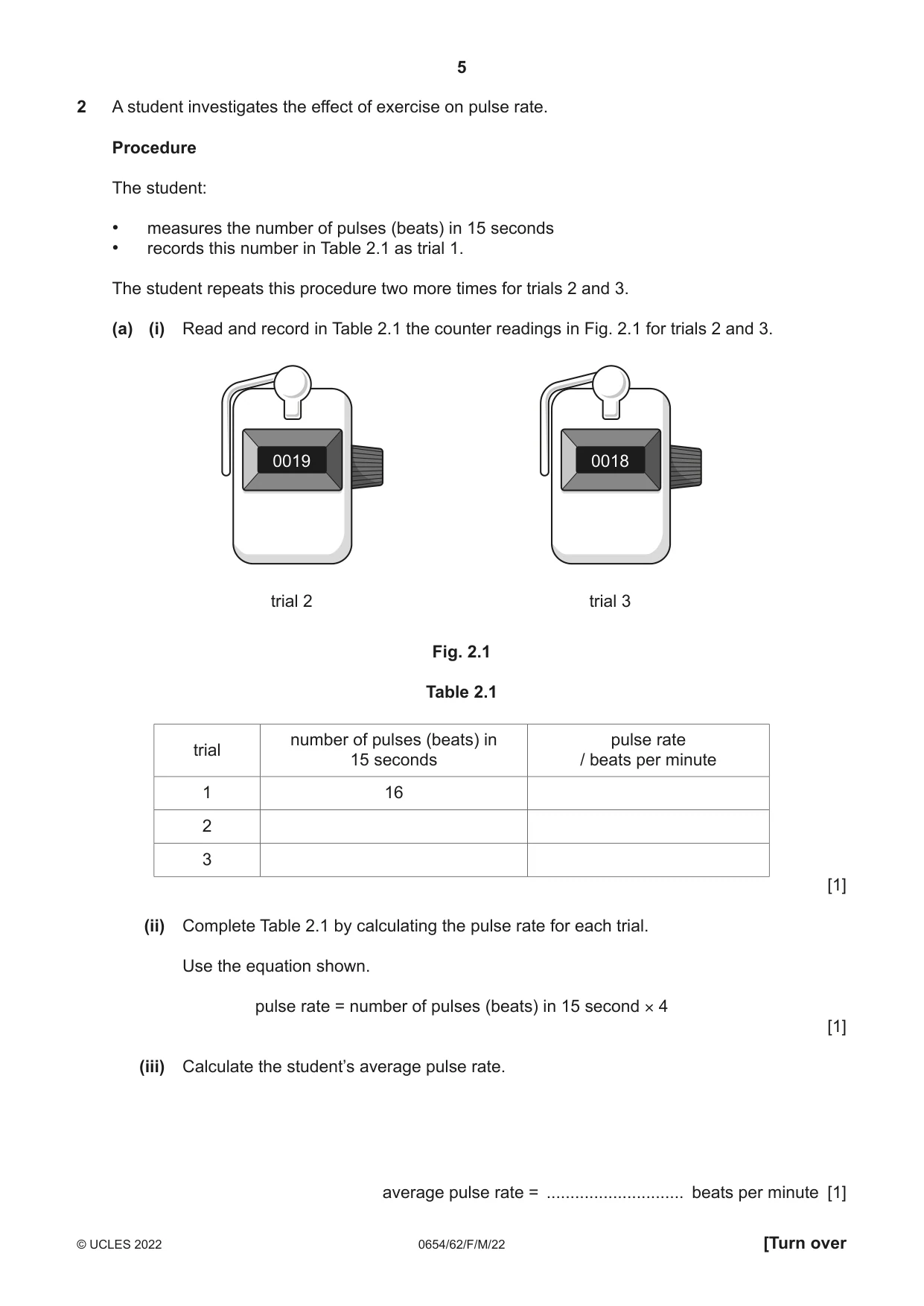 Cambridge IGCSE Sciences - Co-ordinated (Double) 0654 2022 Feb/March Paper 6 · Variant 2 question paper, page 5 of 24