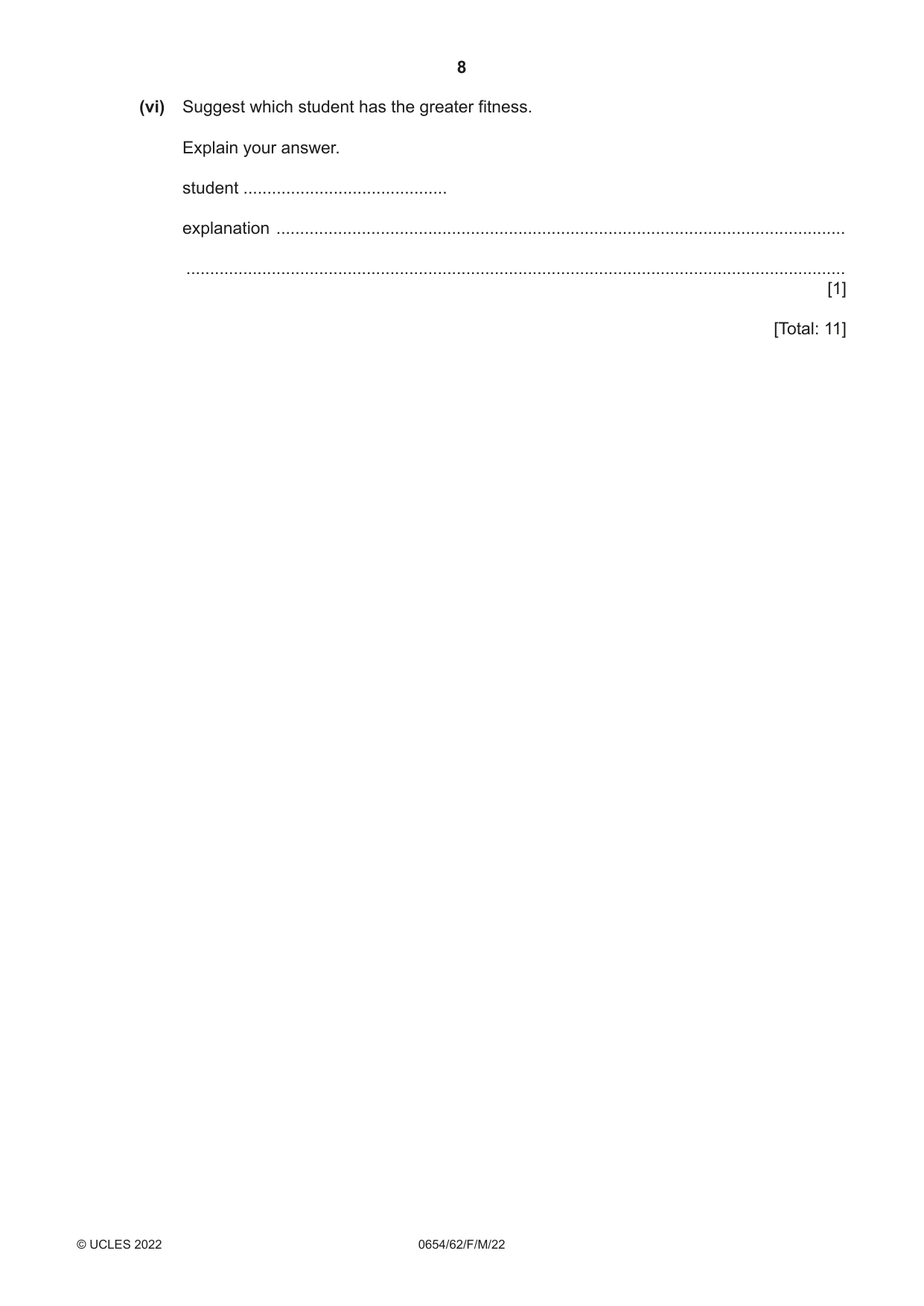 Cambridge IGCSE Sciences - Co-ordinated (Double) 0654 2022 Feb/March Paper 6 · Variant 2 question paper, page 8 of 24