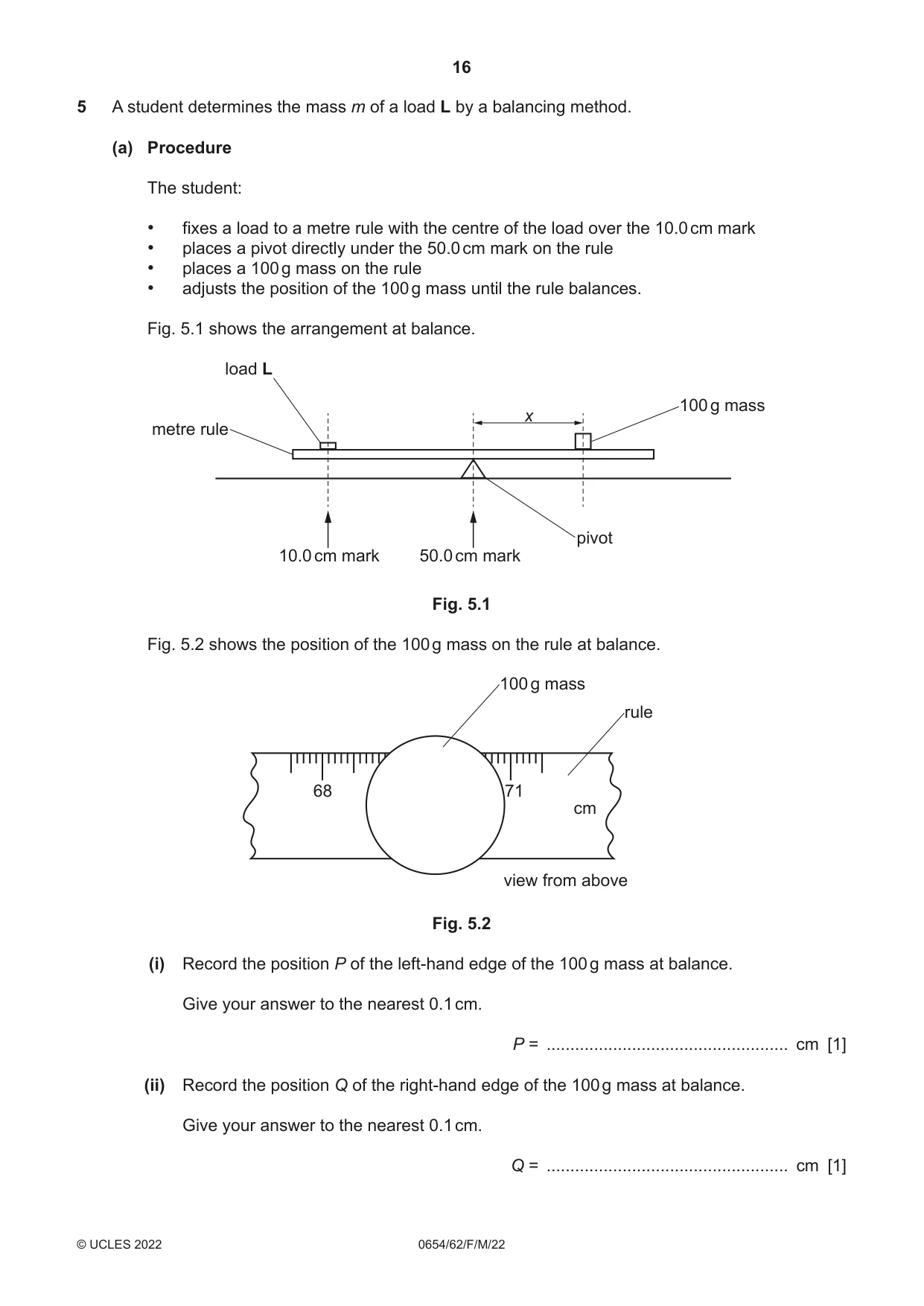 Cambridge IGCSE Sciences - Co-ordinated (Double) 0654 2022 Feb/March Paper 6 · Variant 2 question paper, page 16 of 24