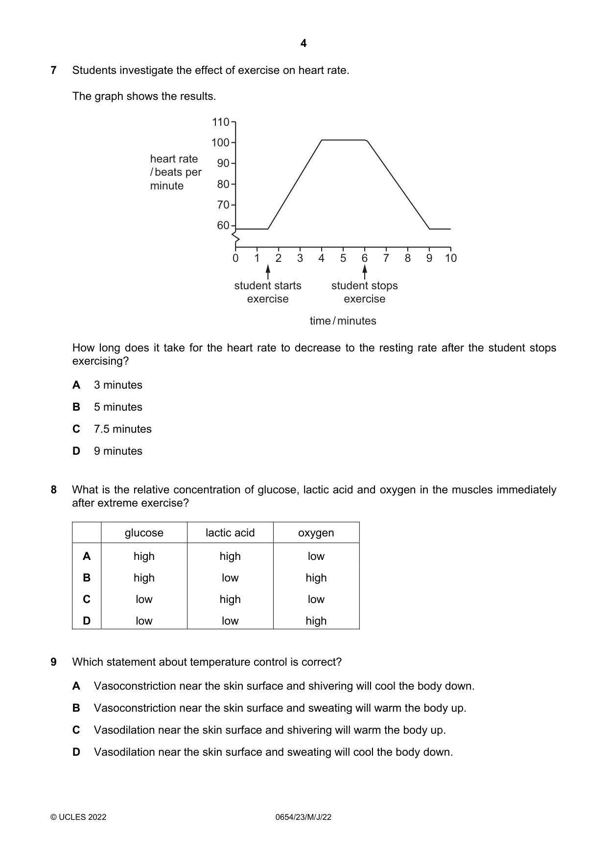 Cambridge IGCSE Sciences - Co-ordinated (Double) 0654 2022 May/June Paper 2 · Variant 3 question paper, page 4 of 16
