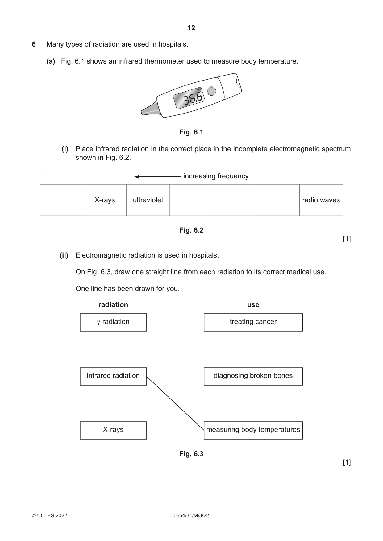 Cambridge IGCSE Sciences - Co-ordinated (Double) 0654 2022 May/June Paper 3 · Variant 1 question paper, page 12 of 28