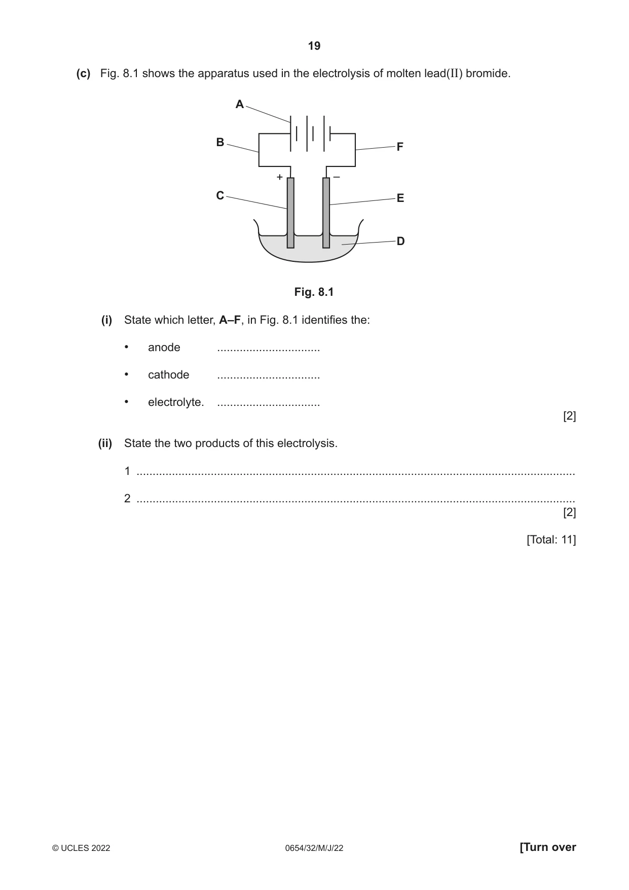 Cambridge IGCSE Sciences - Co-ordinated (Double) 0654 2022 May/June Paper 3 · Variant 2 question paper, page 19 of 32