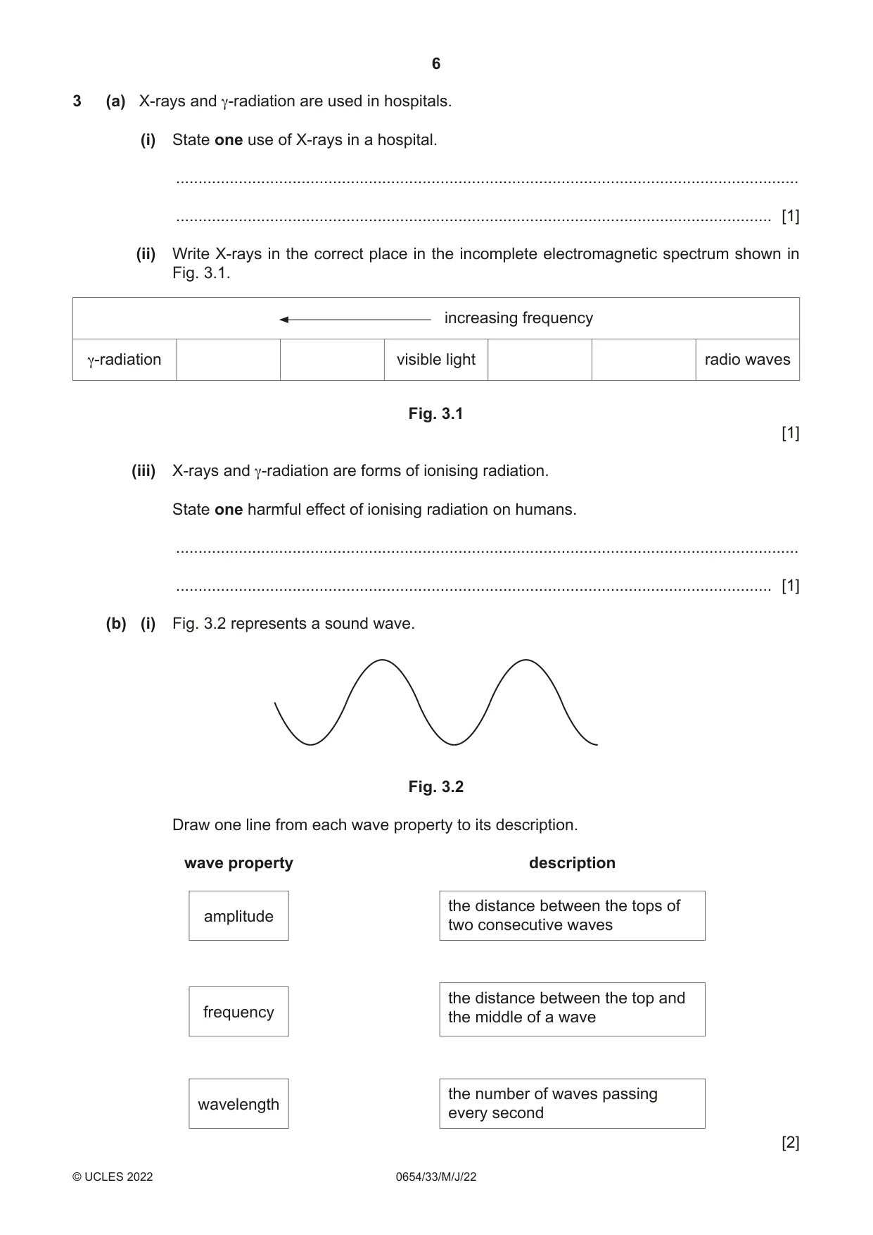 Cambridge IGCSE Sciences - Co-ordinated (Double) 0654 2022 May/June Paper 3 · Variant 3 question paper, page 6 of 32
