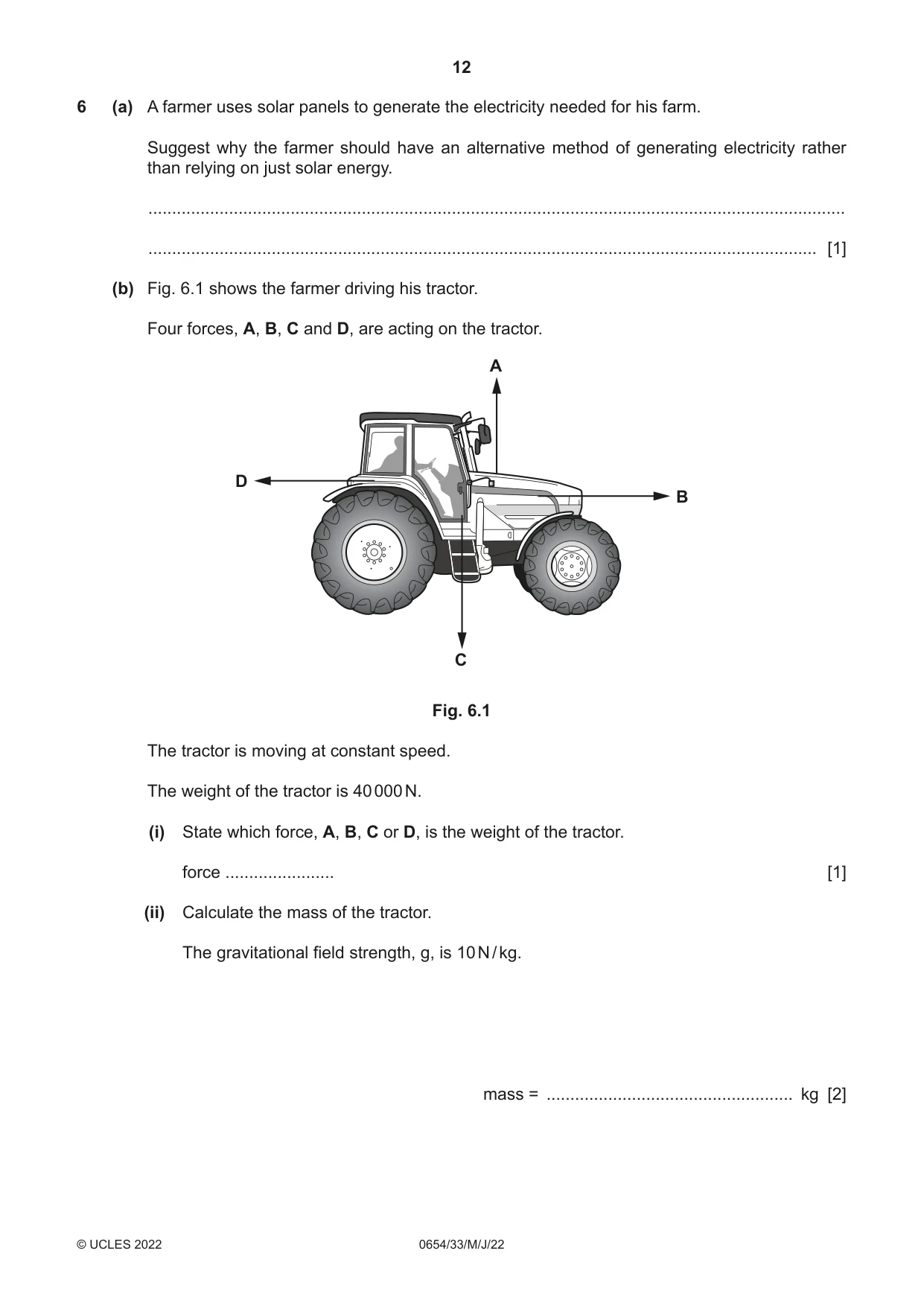 Cambridge IGCSE Sciences - Co-ordinated (Double) 0654 2022 May/June Paper 3 · Variant 3 question paper, page 12 of 32