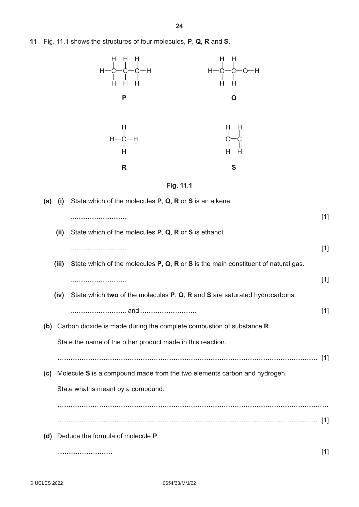 Cambridge IGCSE Sciences - Co-ordinated (Double) 0654 2022 May/June Paper 3 · Variant 3 question paper, page 24 of 32