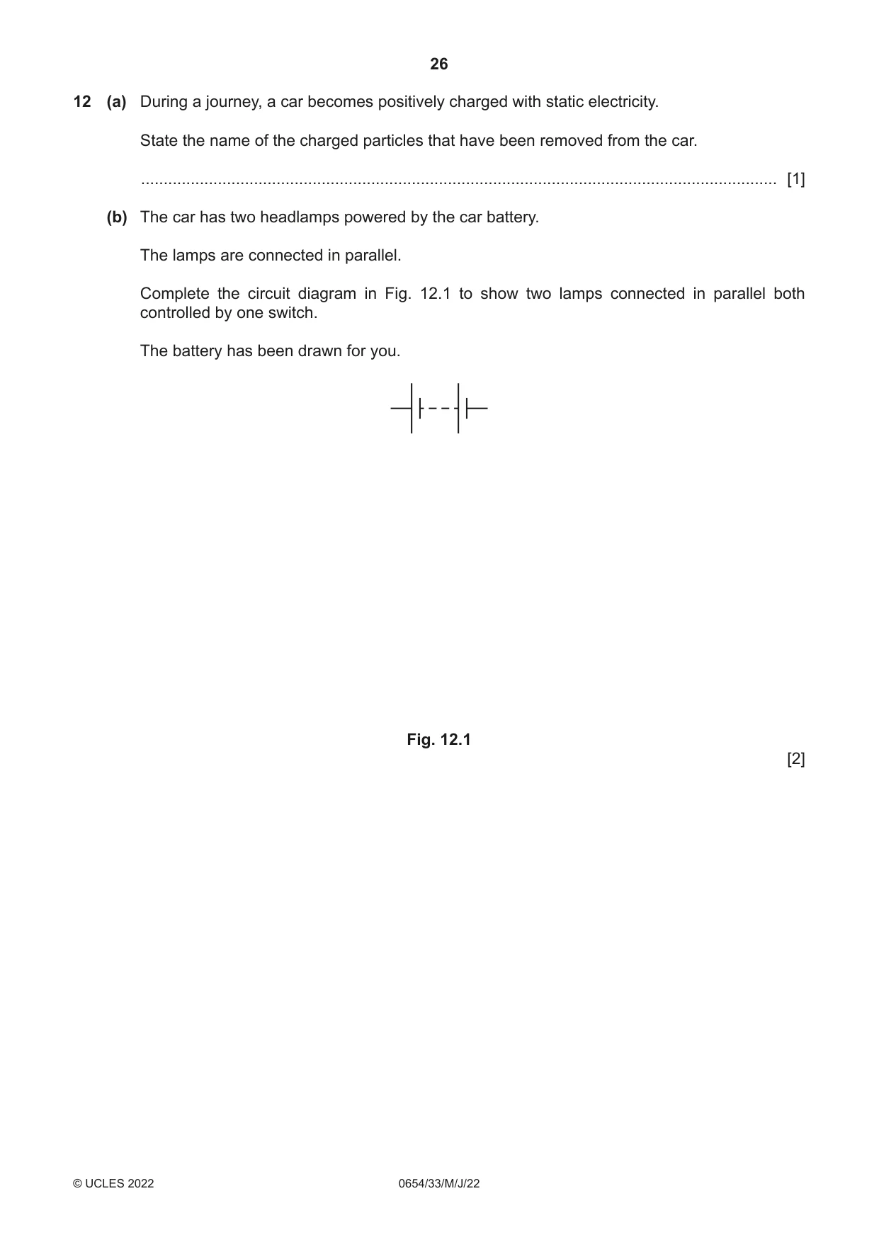 Cambridge IGCSE Sciences - Co-ordinated (Double) 0654 2022 May/June Paper 3 · Variant 3 question paper, page 26 of 32