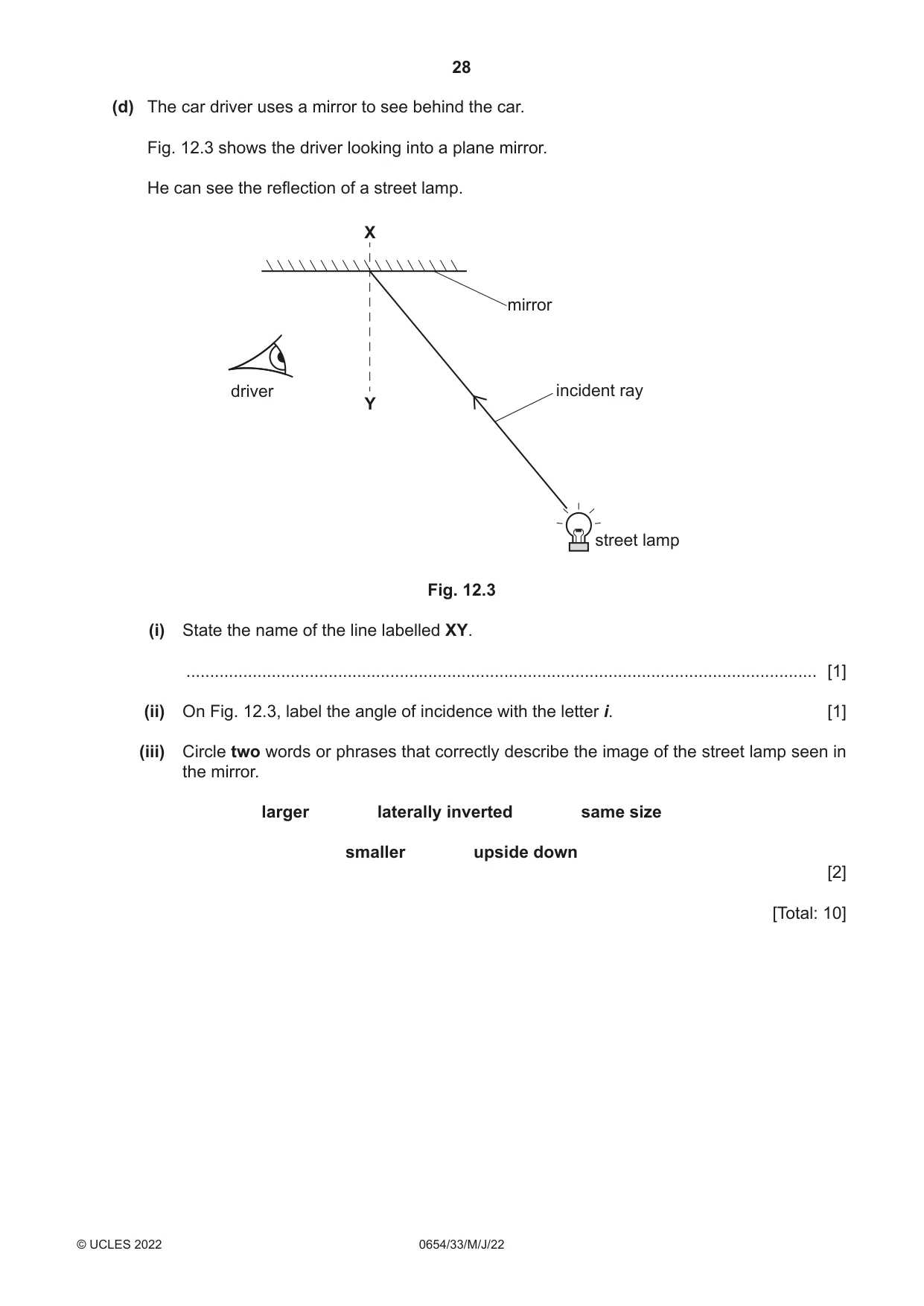 Cambridge IGCSE Sciences - Co-ordinated (Double) 0654 2022 May/June Paper 3 · Variant 3 question paper, page 28 of 32