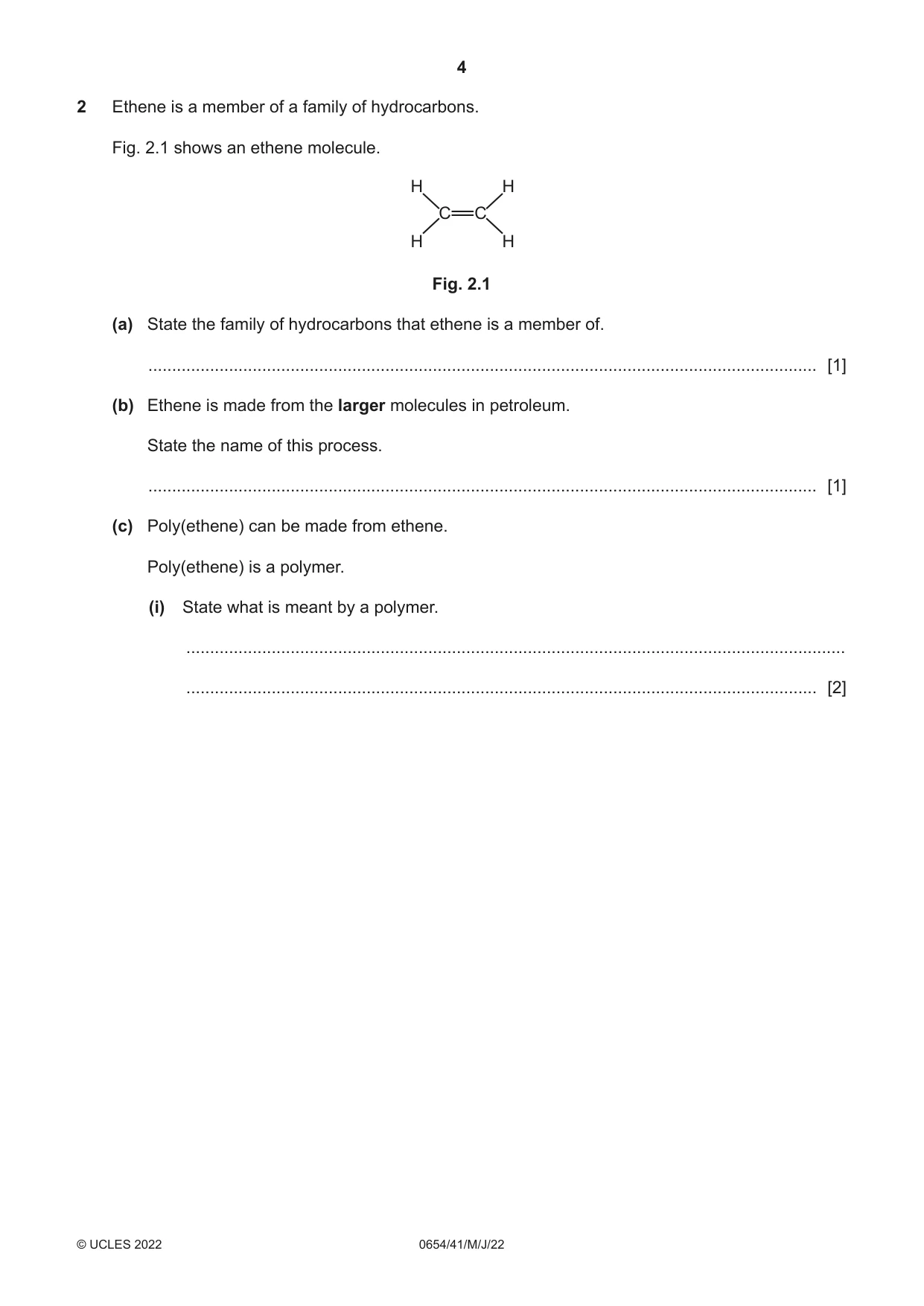 Cambridge IGCSE Sciences - Co-ordinated (Double) 0654 2022 May/June Paper 4 · Variant 1 question paper, page 4 of 36
