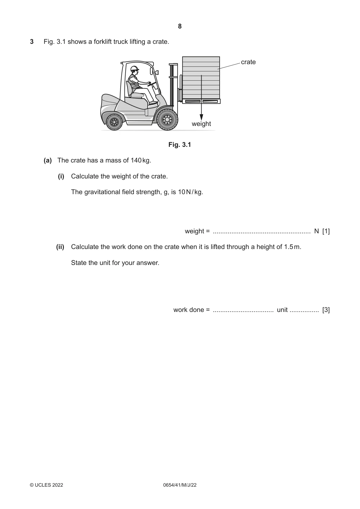 Cambridge IGCSE Sciences - Co-ordinated (Double) 0654 2022 May/June Paper 4 · Variant 1 question paper, page 8 of 36