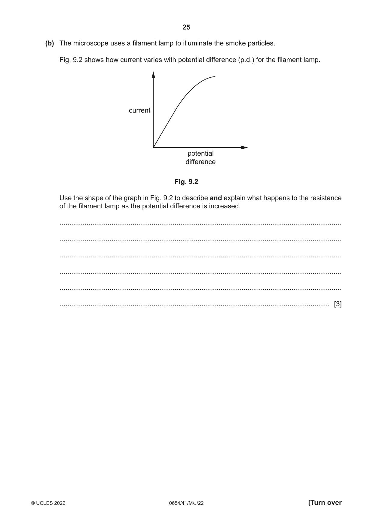 Cambridge IGCSE Sciences - Co-ordinated (Double) 0654 2022 May/June Paper 4 · Variant 1 question paper, page 25 of 36