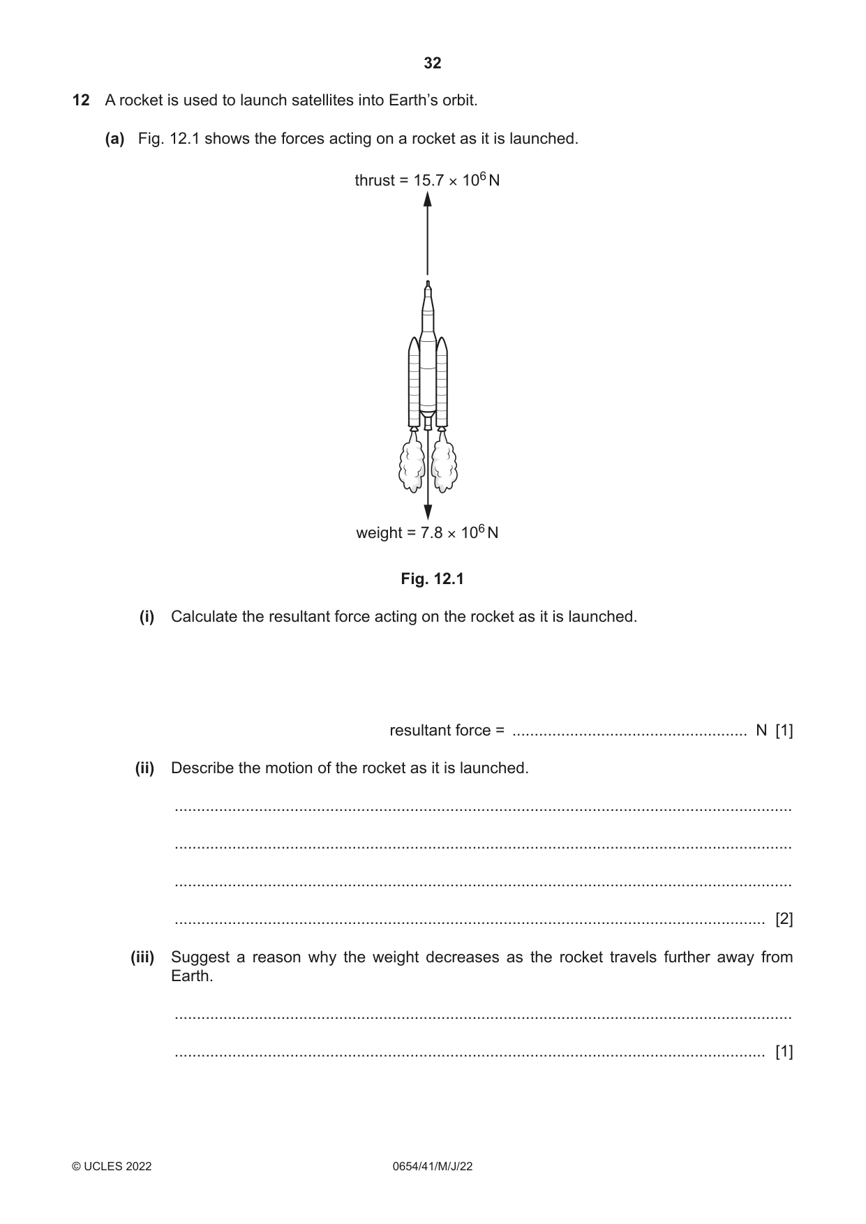 Cambridge IGCSE Sciences - Co-ordinated (Double) 0654 2022 May/June Paper 4 · Variant 1 question paper, page 32 of 36