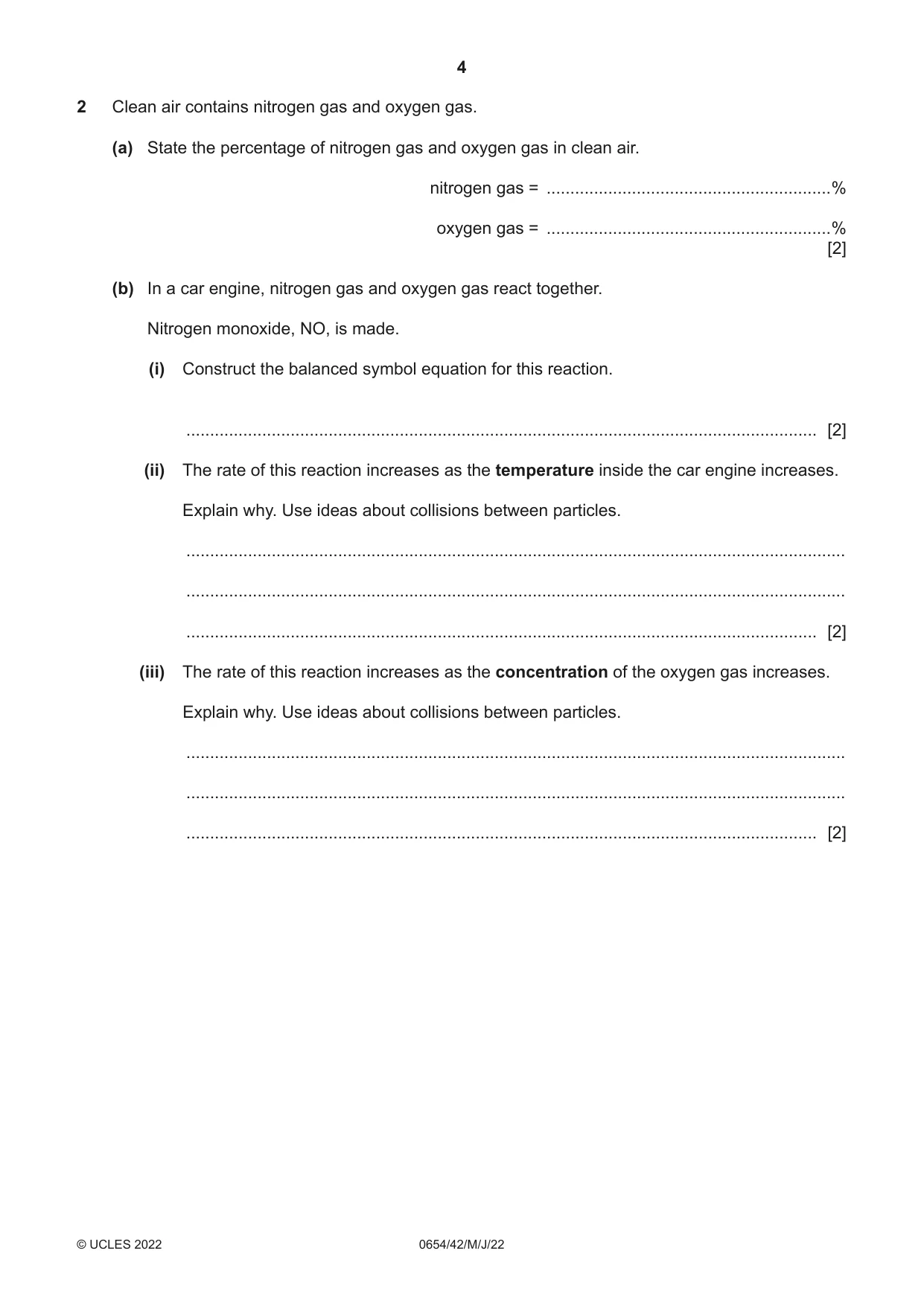 Cambridge IGCSE Sciences - Co-ordinated (Double) 0654 2022 May/June Paper 4 · Variant 2 question paper, page 4 of 28