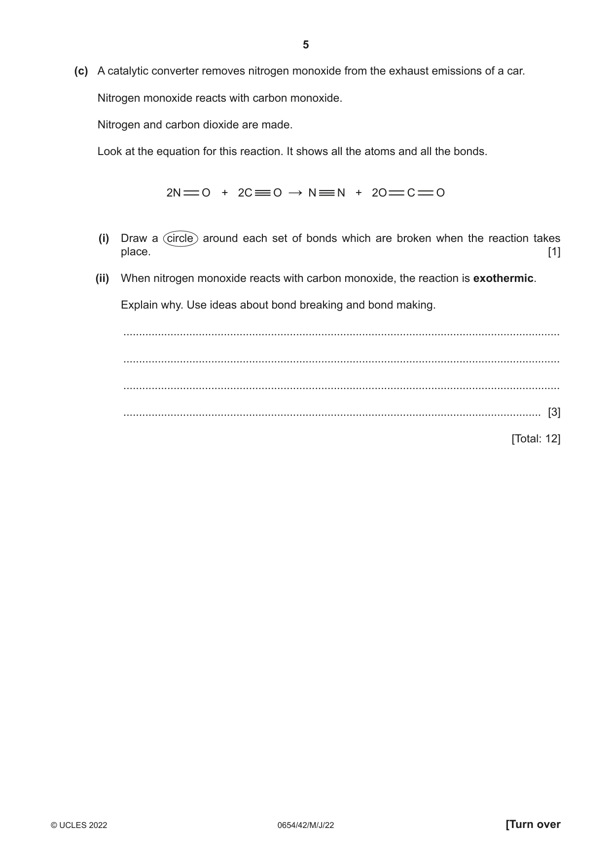 Cambridge IGCSE Sciences - Co-ordinated (Double) 0654 2022 May/June Paper 4 · Variant 2 question paper, page 5 of 28