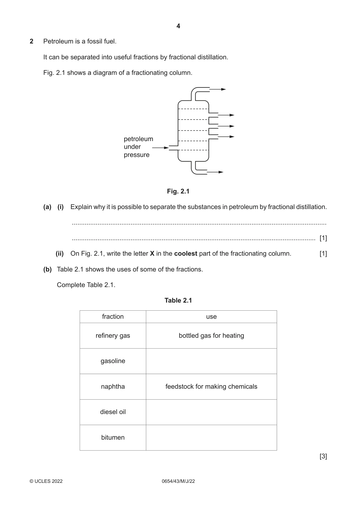Cambridge IGCSE Sciences - Co-ordinated (Double) 0654 2022 May/June Paper 4 · Variant 3 question paper, page 4 of 36