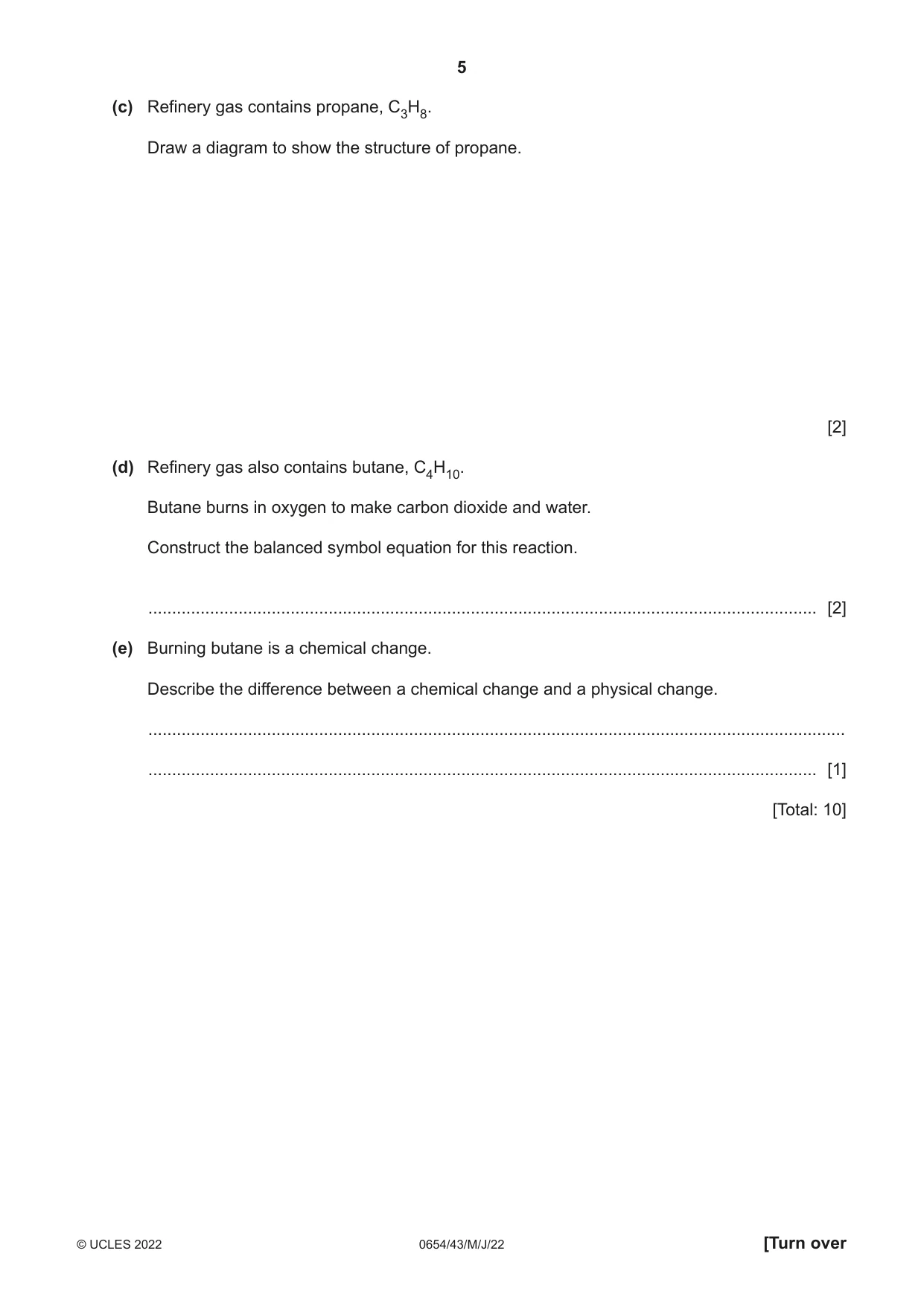 Cambridge IGCSE Sciences - Co-ordinated (Double) 0654 2022 May/June Paper 4 · Variant 3 question paper, page 5 of 36