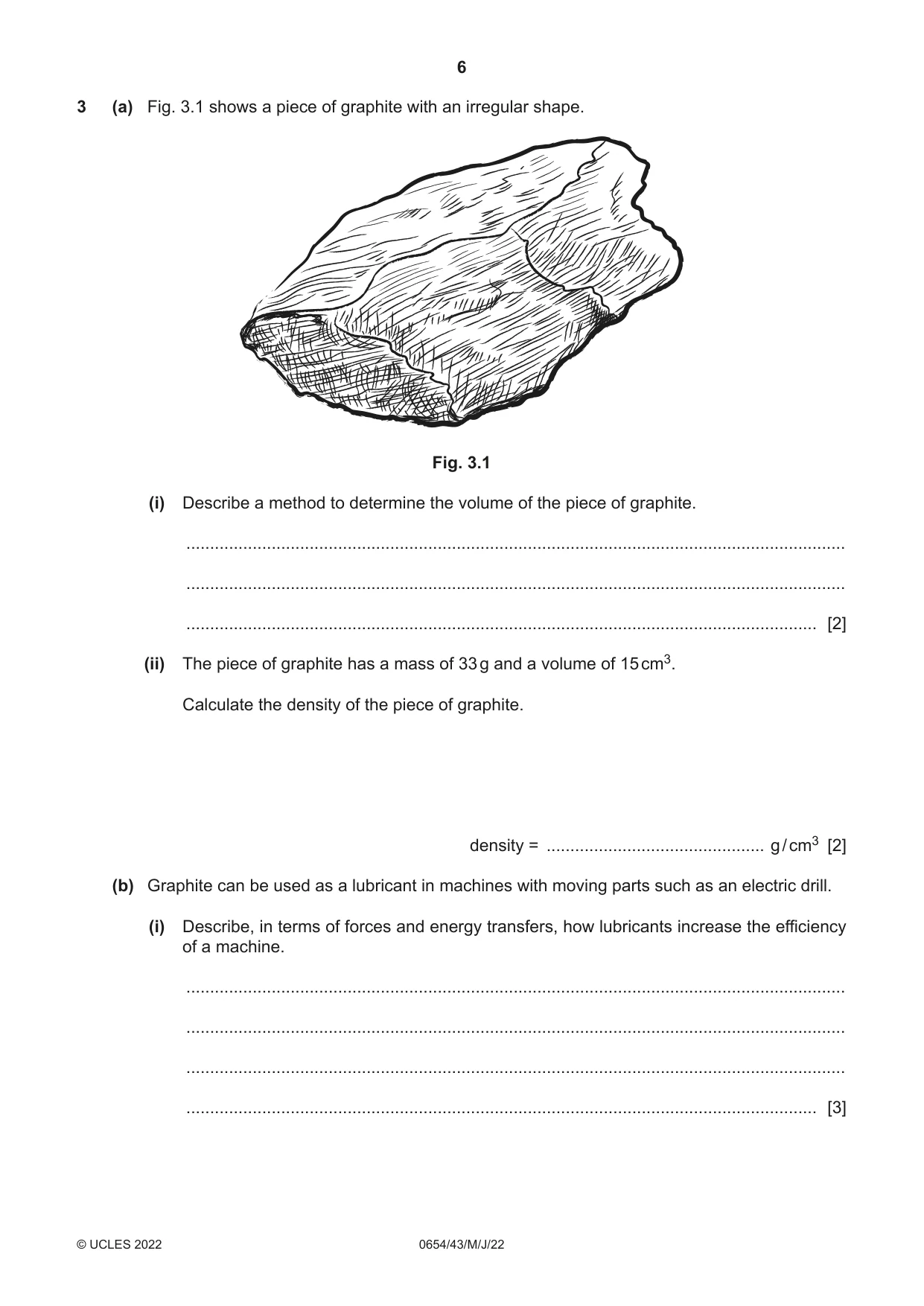 Cambridge IGCSE Sciences - Co-ordinated (Double) 0654 2022 May/June Paper 4 · Variant 3 question paper, page 6 of 36