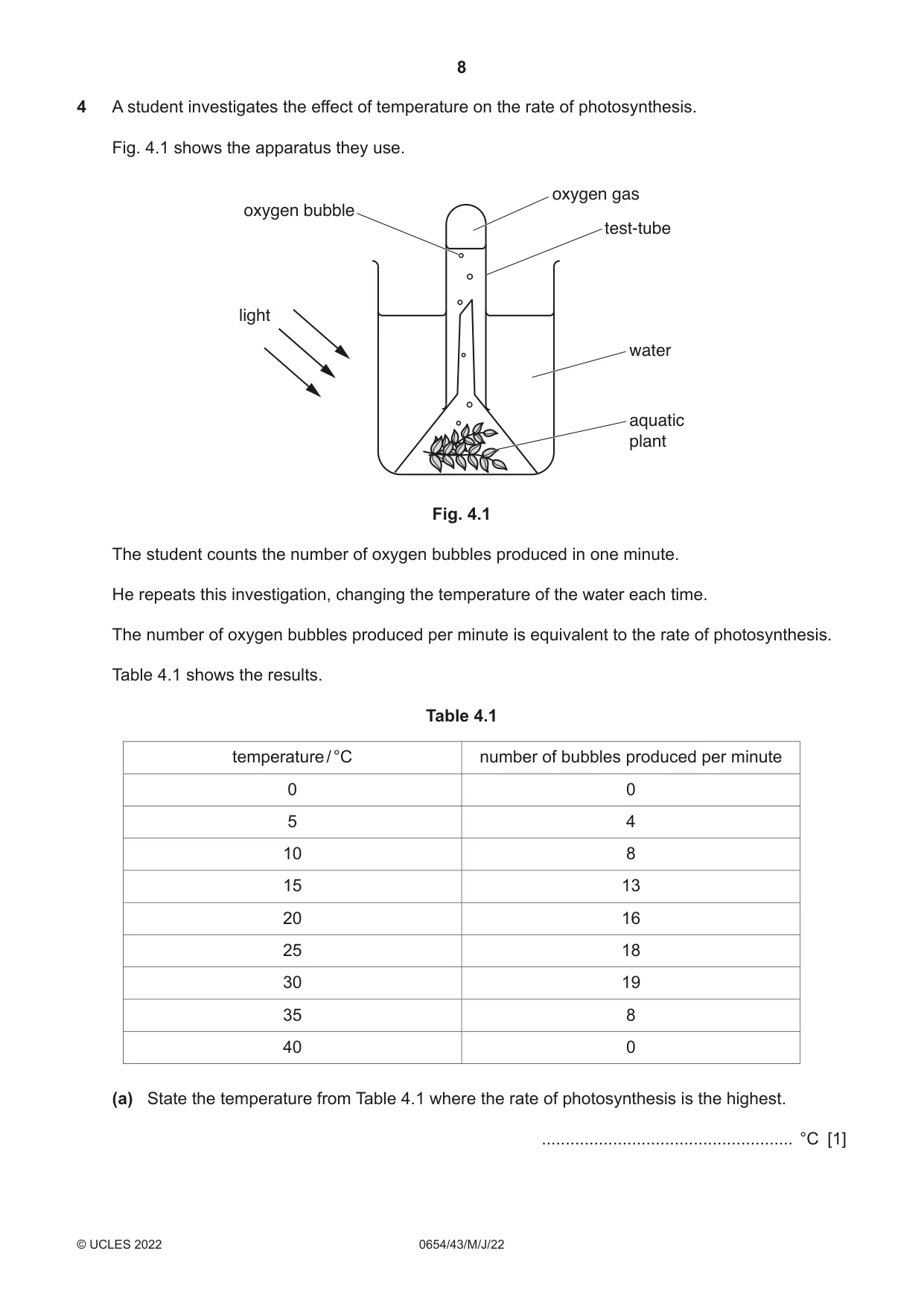Cambridge IGCSE Sciences - Co-ordinated (Double) 0654 2022 May/June Paper 4 · Variant 3 question paper, page 8 of 36