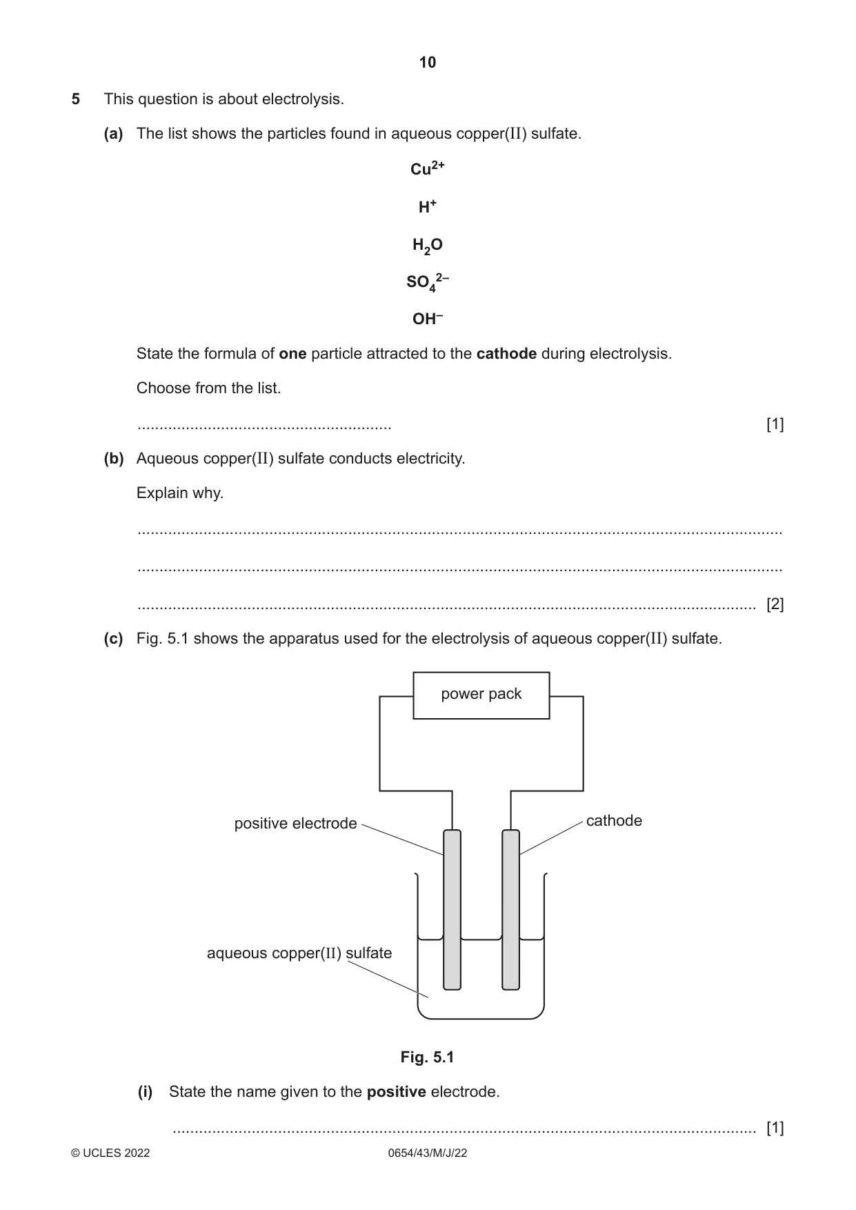 Cambridge IGCSE Sciences - Co-ordinated (Double) 0654 2022 May/June Paper 4 · Variant 3 question paper, page 10 of 36