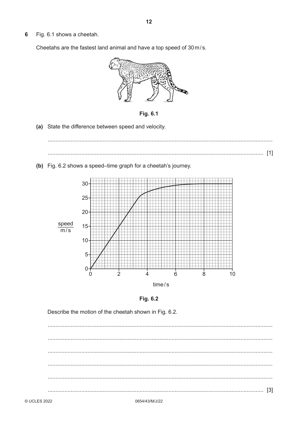 Cambridge IGCSE Sciences - Co-ordinated (Double) 0654 2022 May/June Paper 4 · Variant 3 question paper, page 12 of 36