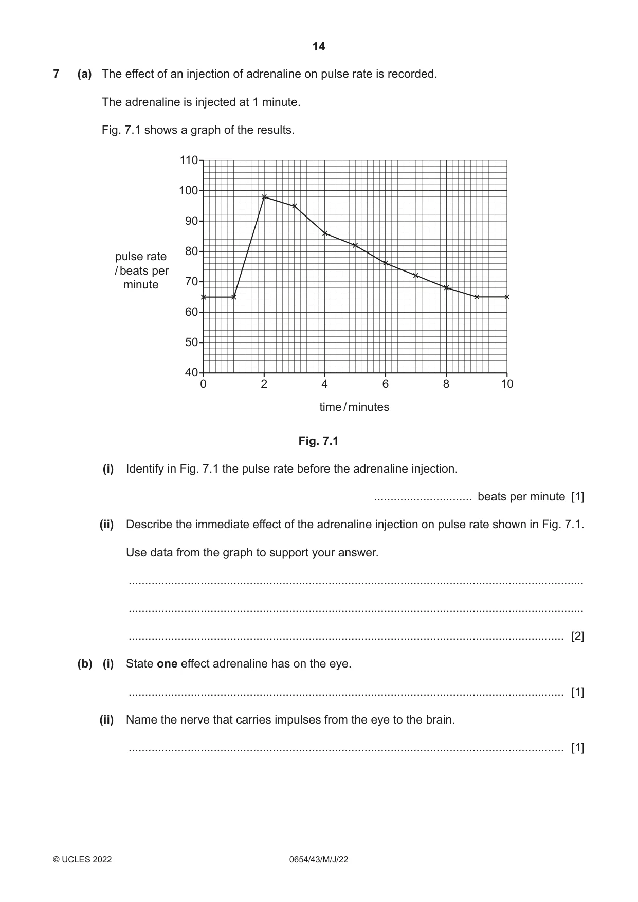 Cambridge IGCSE Sciences - Co-ordinated (Double) 0654 2022 May/June Paper 4 · Variant 3 question paper, page 14 of 36