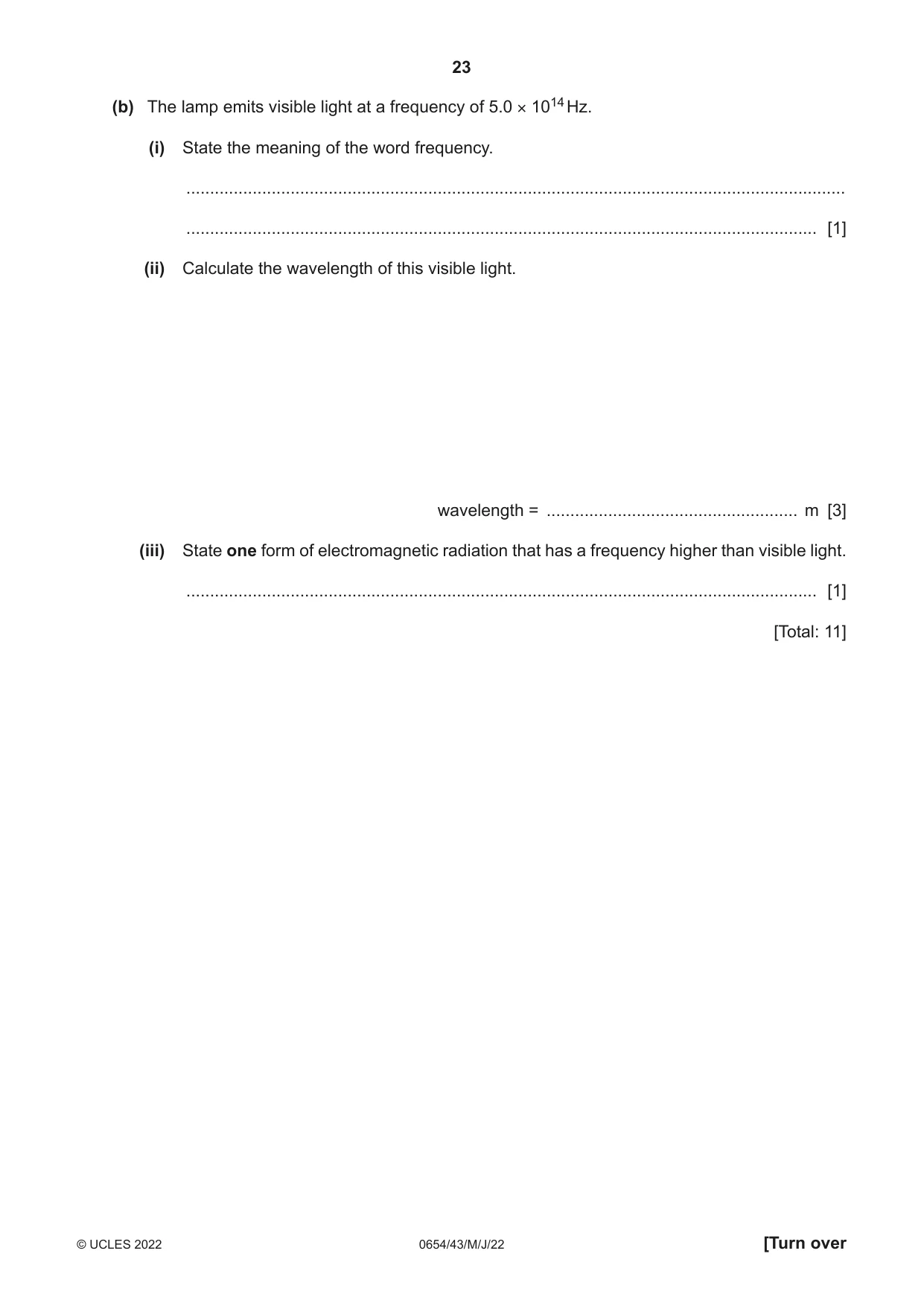 Cambridge IGCSE Sciences - Co-ordinated (Double) 0654 2022 May/June Paper 4 · Variant 3 question paper, page 23 of 36