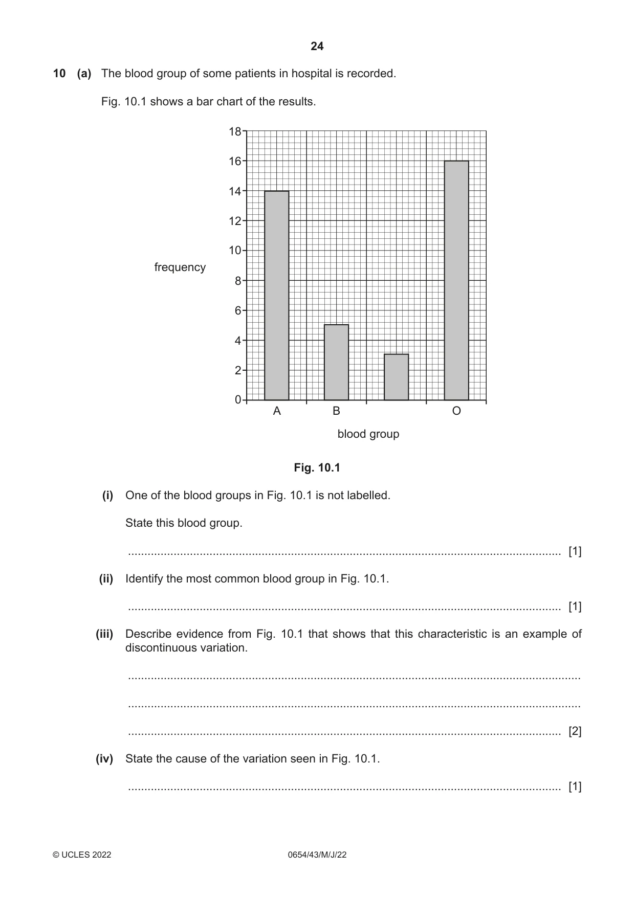 Cambridge IGCSE Sciences - Co-ordinated (Double) 0654 2022 May/June Paper 4 · Variant 3 question paper, page 24 of 36