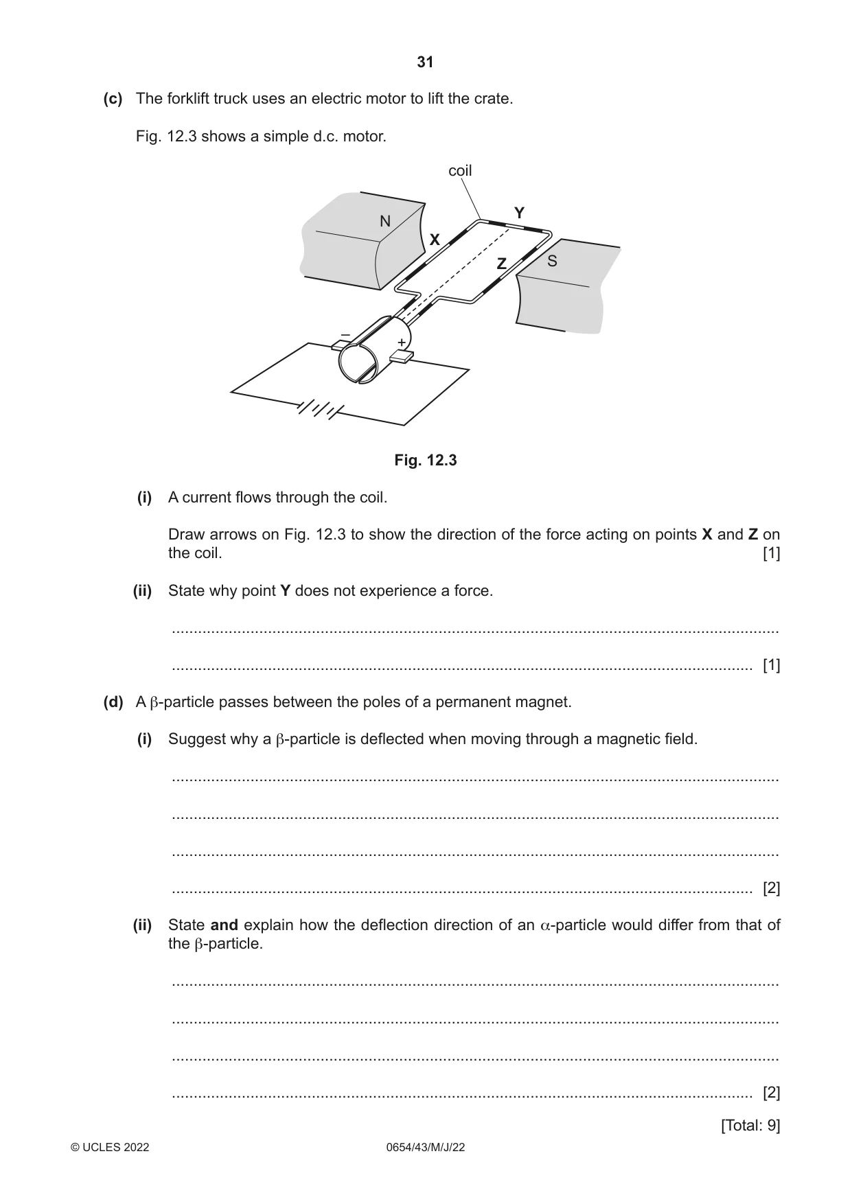 Cambridge IGCSE Sciences - Co-ordinated (Double) 0654 2022 May/June Paper 4 · Variant 3 question paper, page 31 of 36