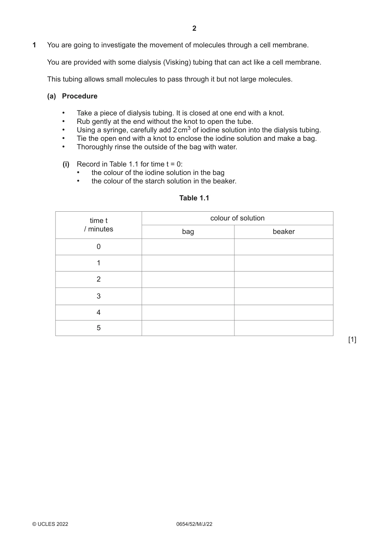 Cambridge IGCSE Sciences - Co-ordinated (Double) 0654 2022 May/June Paper 5 · Variant 2 question paper, page 2 of 20