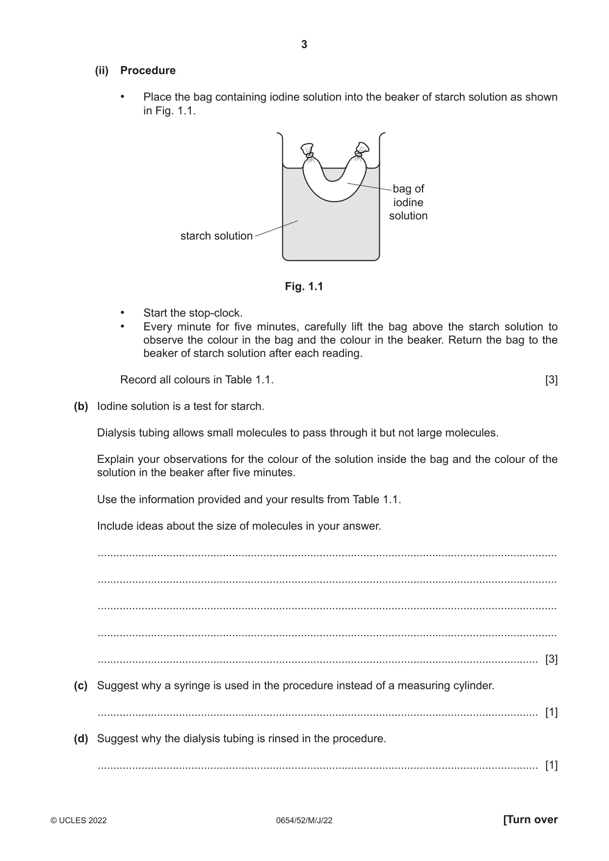 Cambridge IGCSE Sciences - Co-ordinated (Double) 0654 2022 May/June Paper 5 · Variant 2 question paper, page 3 of 20