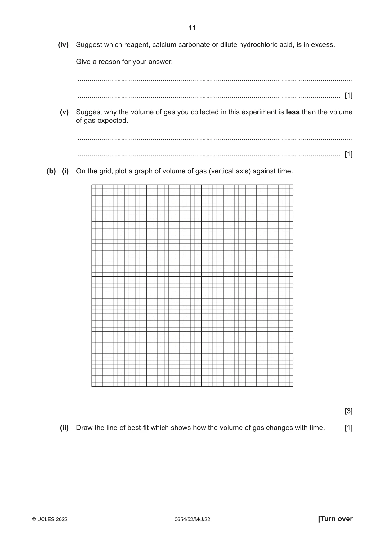 Cambridge IGCSE Sciences - Co-ordinated (Double) 0654 2022 May/June Paper 5 · Variant 2 question paper, page 11 of 20
