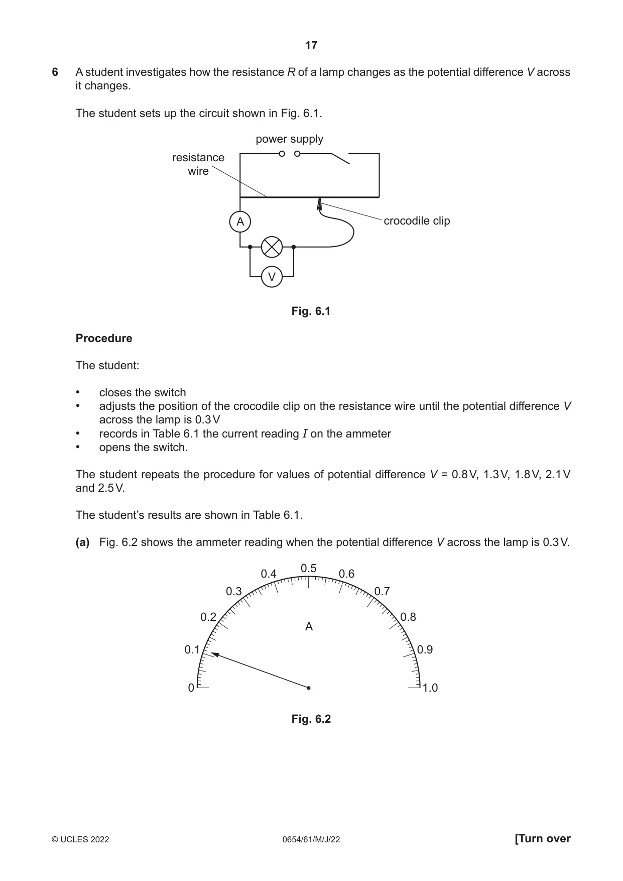 Cambridge IGCSE Sciences - Co-ordinated (Double) 0654 2022 May/June Paper 6 · Variant 1 question paper, page 17 of 20