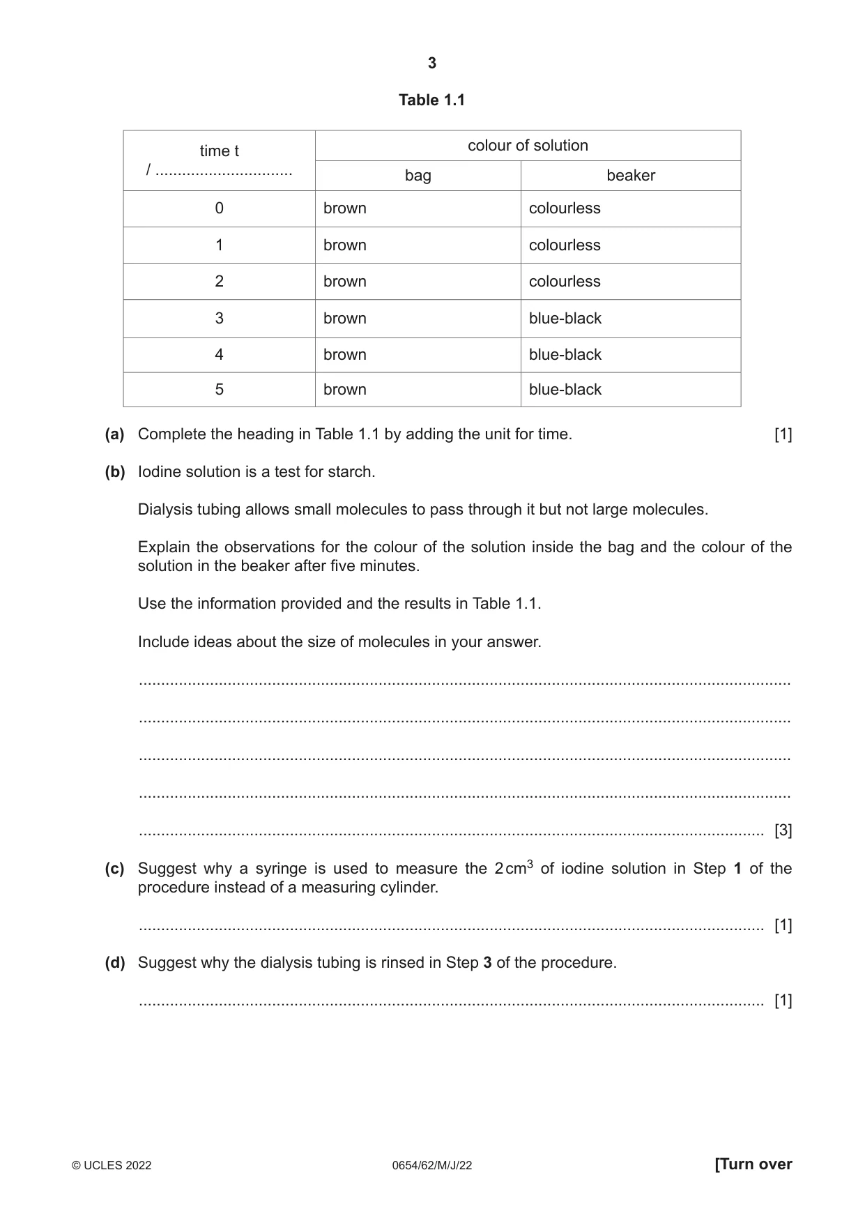 Cambridge IGCSE Sciences - Co-ordinated (Double) 0654 2022 May/June Paper 6 · Variant 2 question paper, page 3 of 20