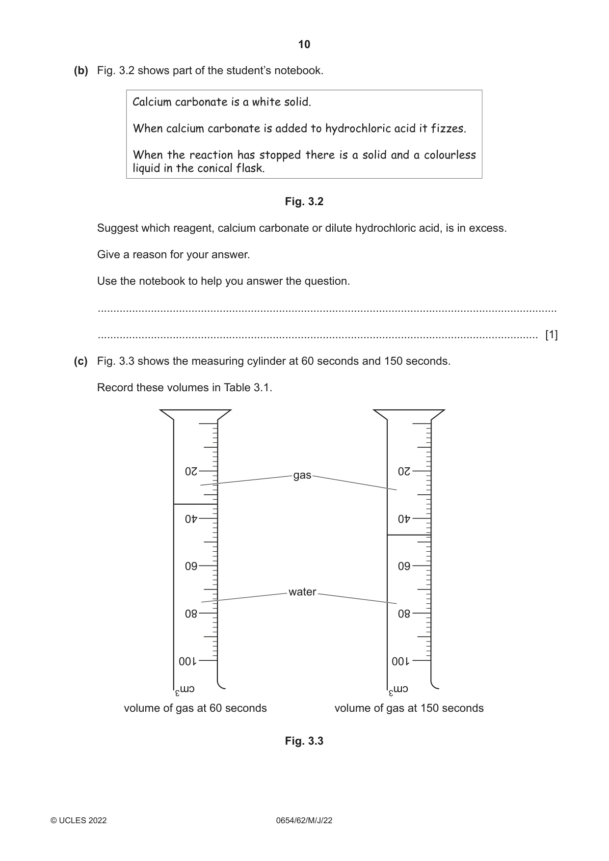 Cambridge IGCSE Sciences - Co-ordinated (Double) 0654 2022 May/June Paper 6 · Variant 2 question paper, page 10 of 20