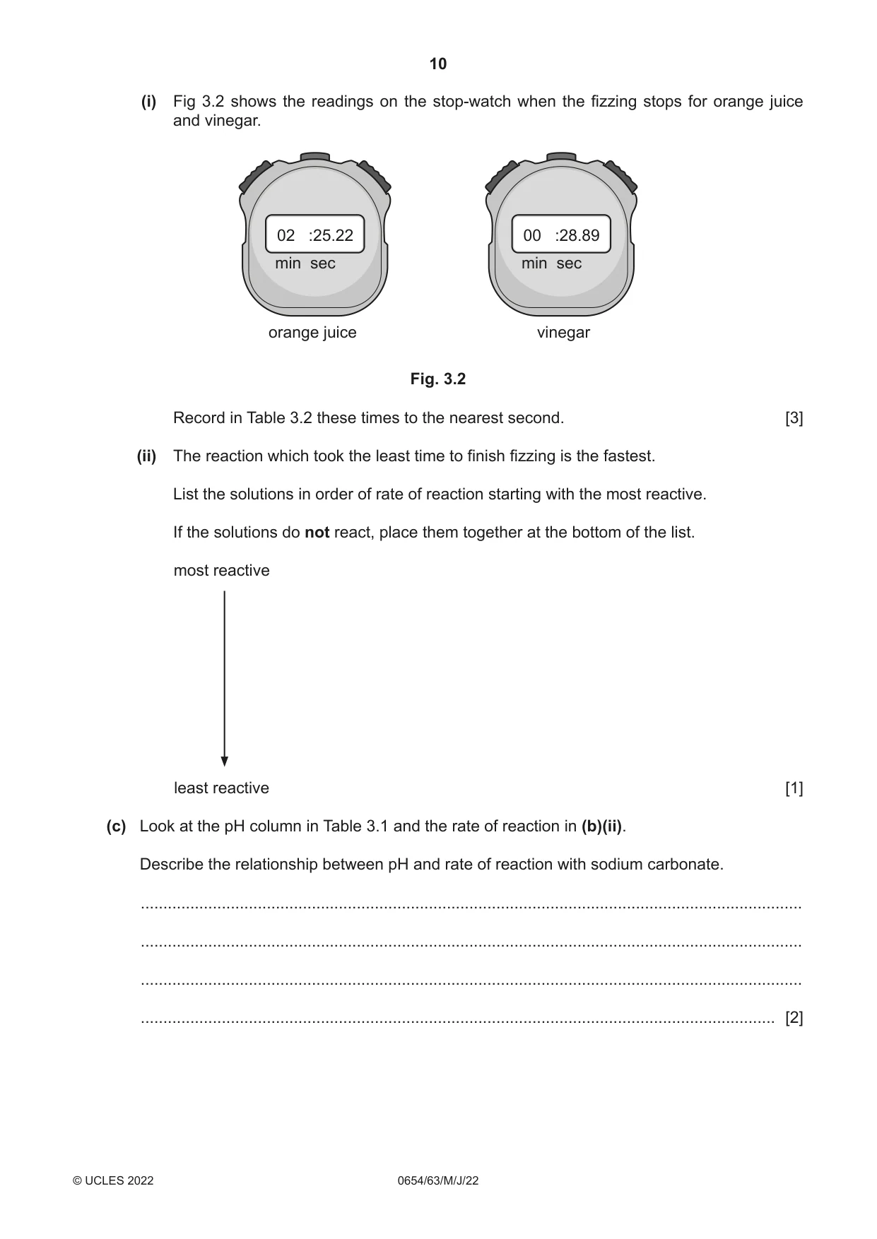 Cambridge IGCSE Sciences - Co-ordinated (Double) 0654 2022 May/June Paper 6 · Variant 3 question paper, page 10 of 24