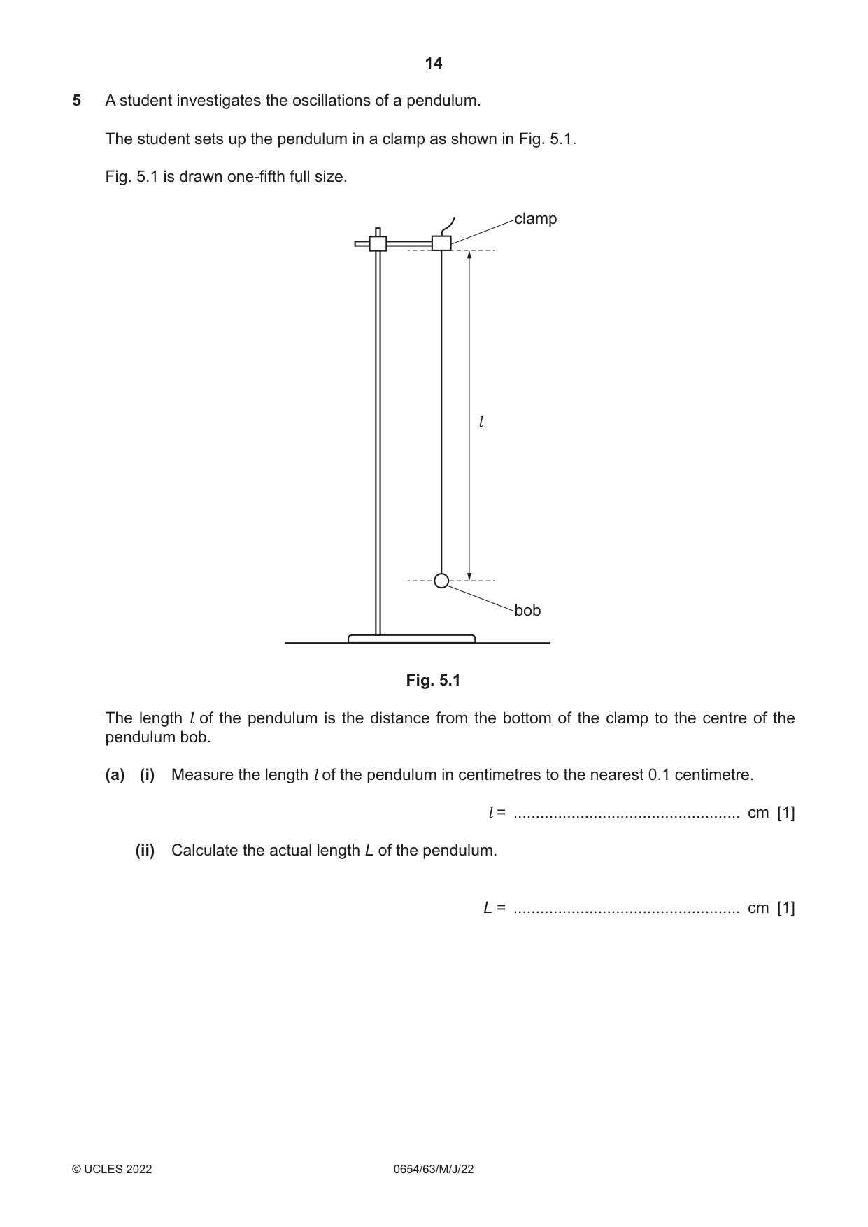 Cambridge IGCSE Sciences - Co-ordinated (Double) 0654 2022 May/June Paper 6 · Variant 3 question paper, page 14 of 24
