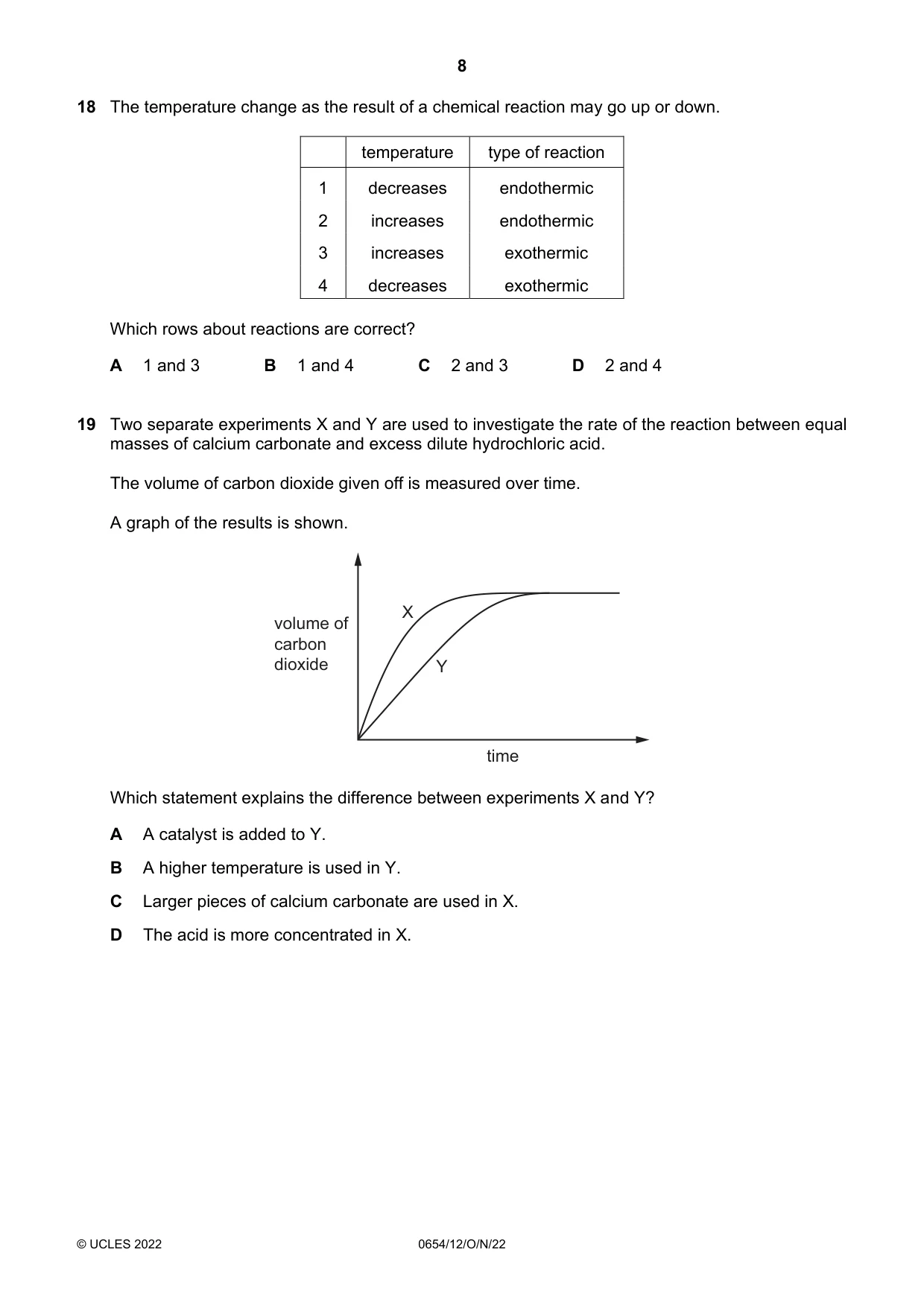 Cambridge IGCSE Sciences - Co-ordinated (Double) 0654 2022 Oct/Nov Paper 1 · Variant 2 question paper, page 8 of 16