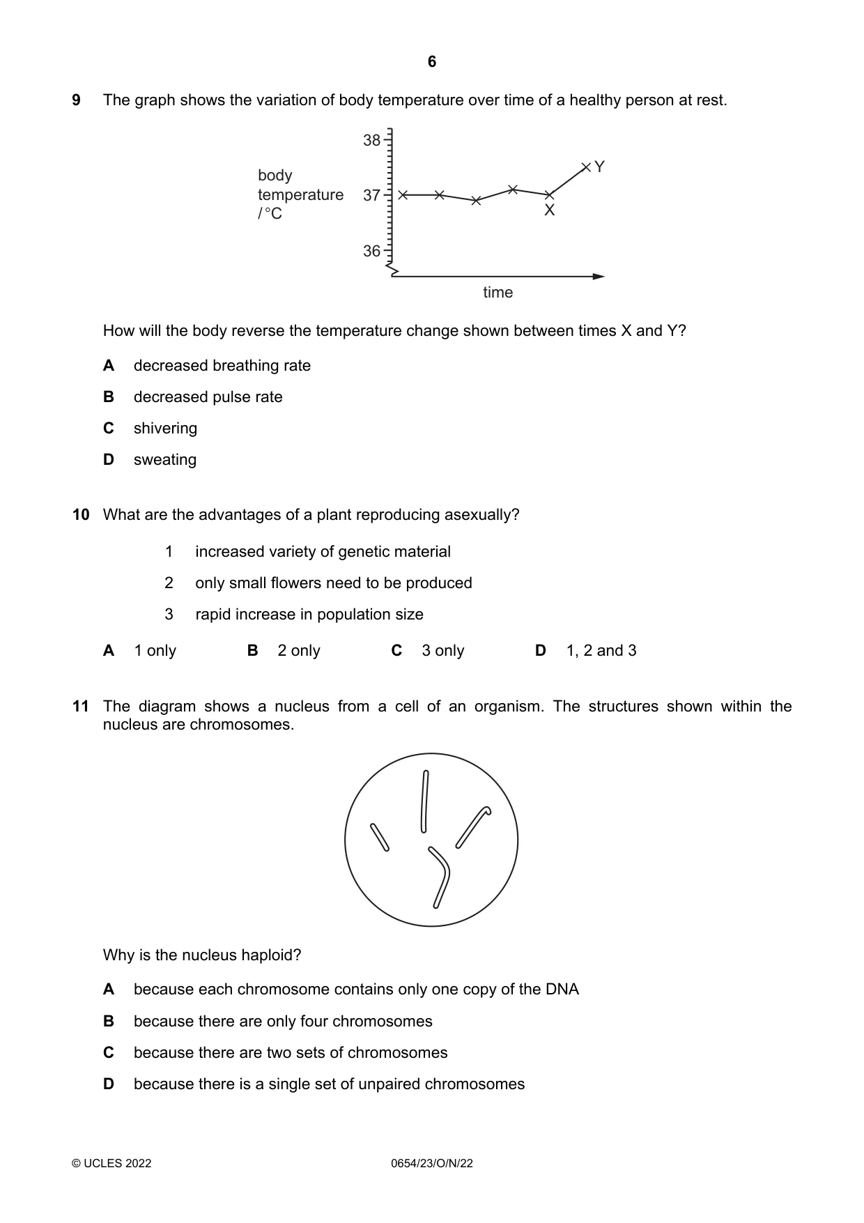 Cambridge IGCSE Sciences - Co-ordinated (Double) 0654 2022 Oct/Nov Paper 2 · Variant 3 question paper, page 6 of 16