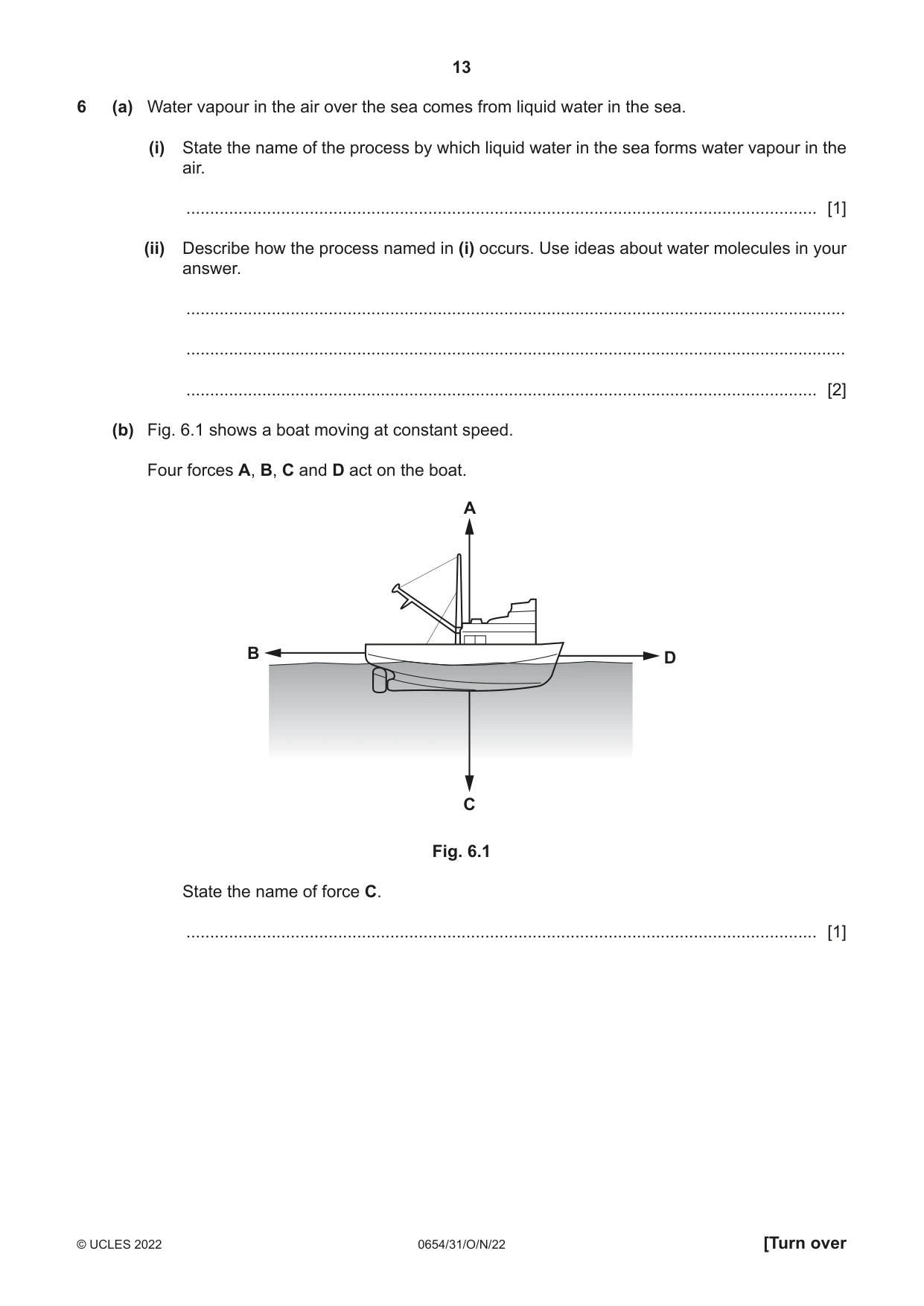 Cambridge IGCSE Sciences - Co-ordinated (Double) 0654 2022 Oct/Nov Paper 3 · Variant 1 question paper, page 13 of 28