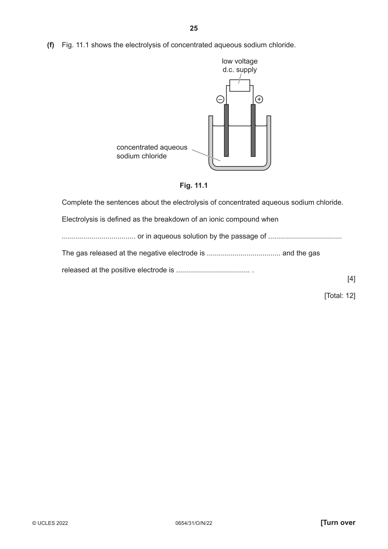 Cambridge IGCSE Sciences - Co-ordinated (Double) 0654 2022 Oct/Nov Paper 3 · Variant 1 question paper, page 25 of 28
