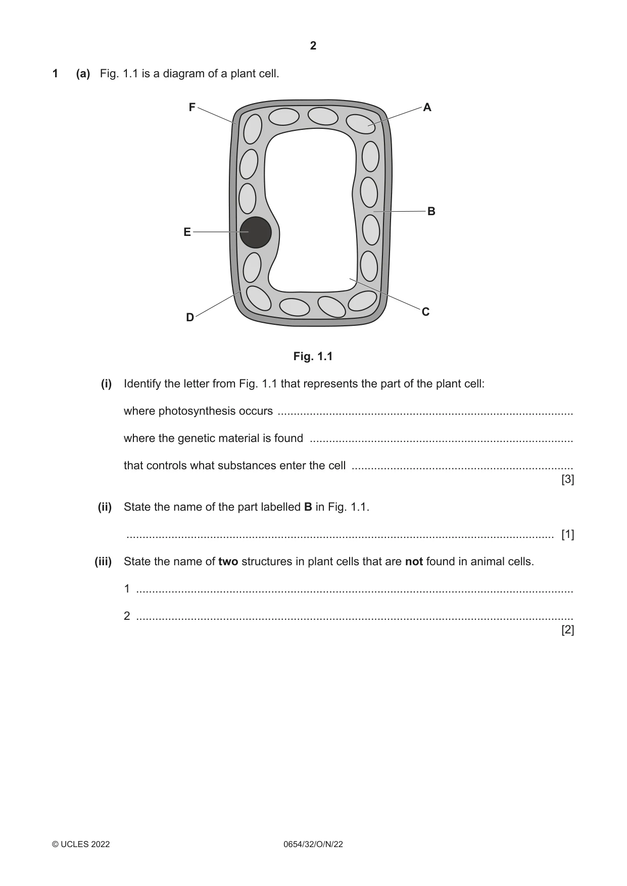 Cambridge IGCSE Sciences - Co-ordinated (Double) 0654 2022 Oct/Nov Paper 3 · Variant 2 question paper, page 2 of 28